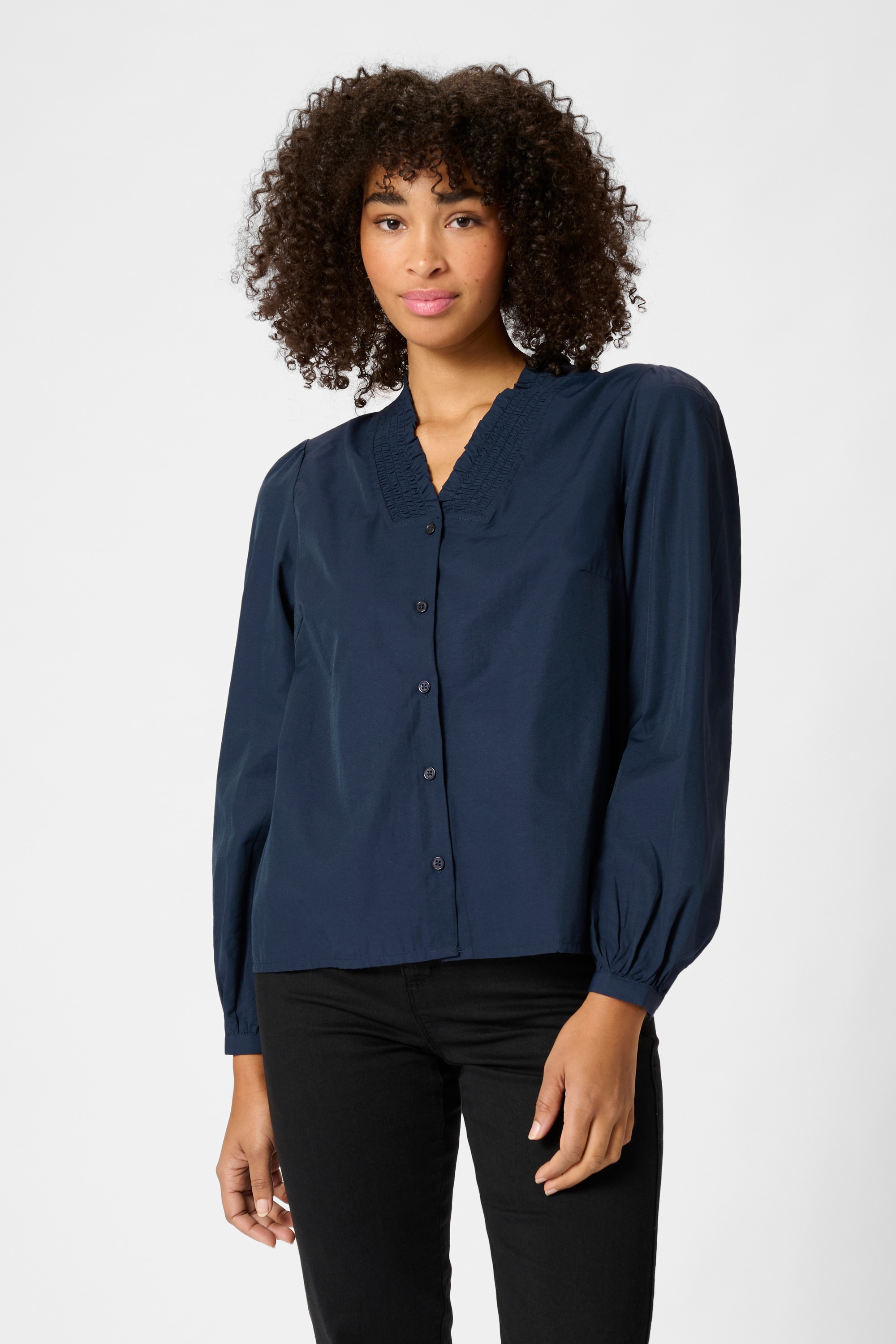KAFFE Langarmbluse »Damen Bluse langarm KAmaia«