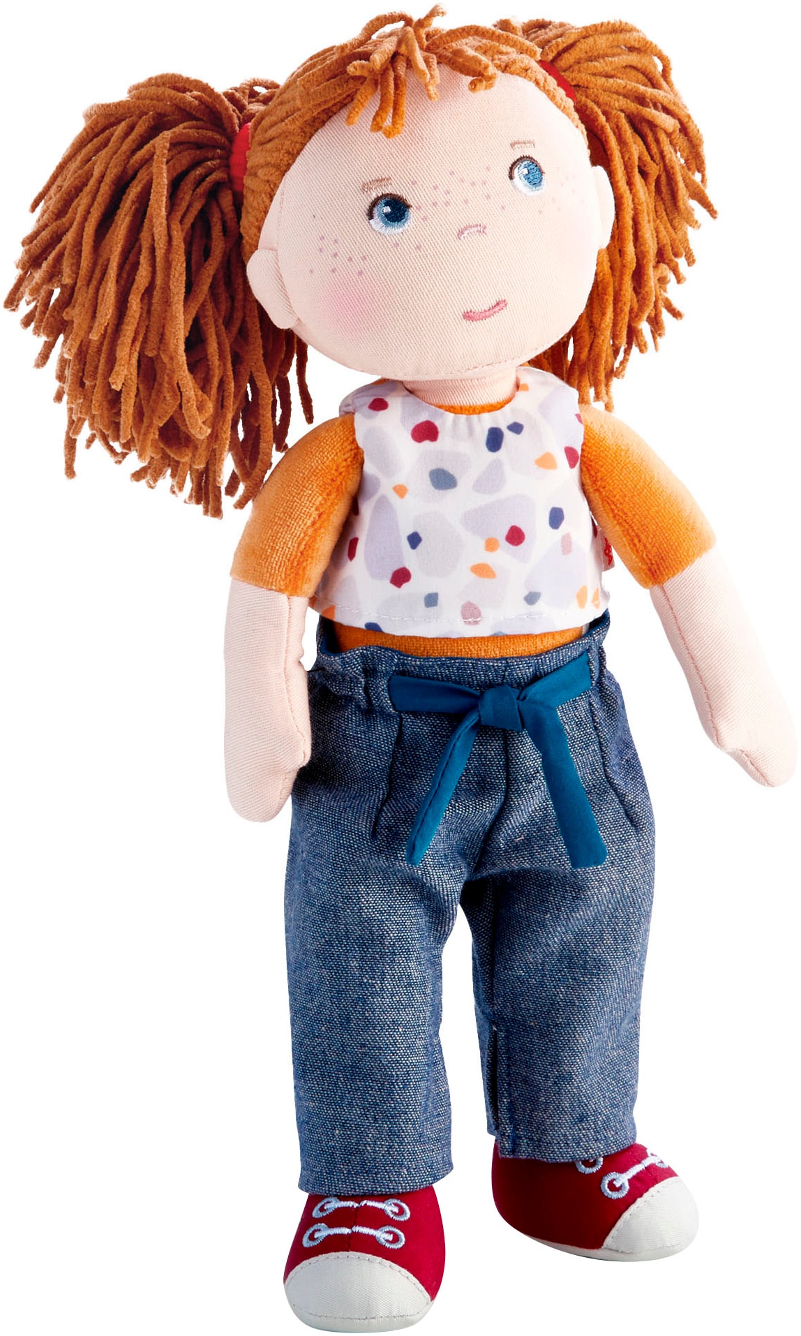 Haba Stoffpuppe »Malou« Mit Hose, Top und 2 Zopfgummis in bunt