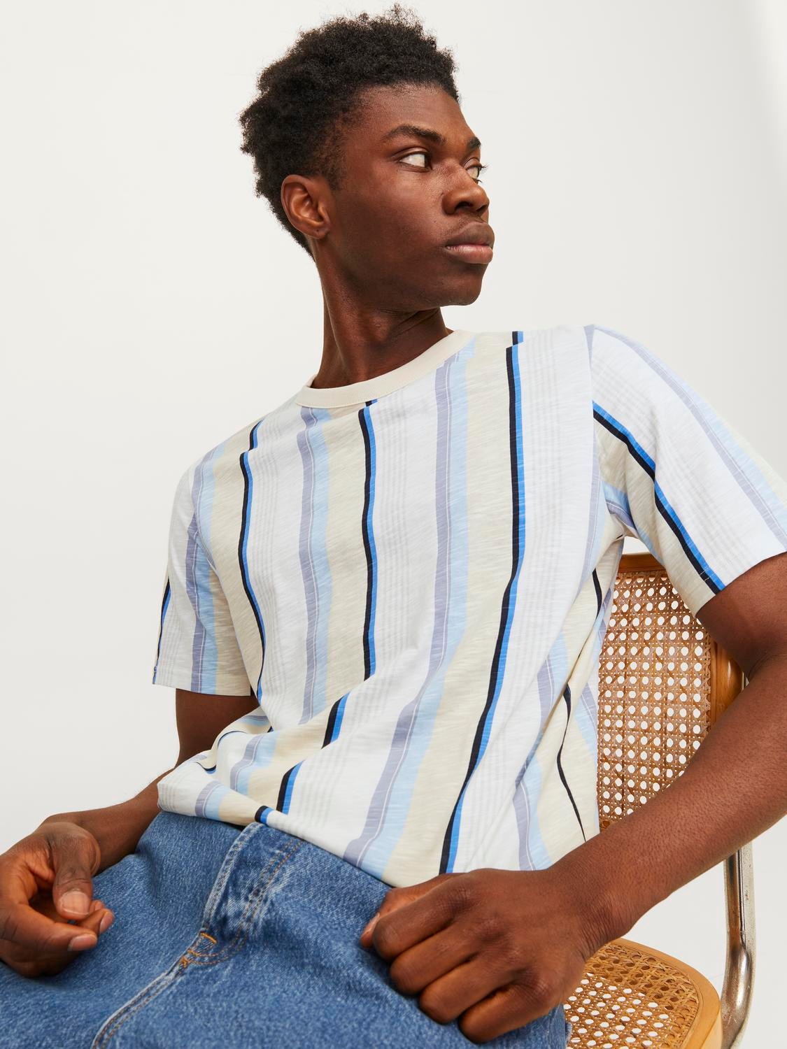 Jack & Jones T-Shirt »JPRBLAPALMA AOP SS TEE CREW NECK SN«