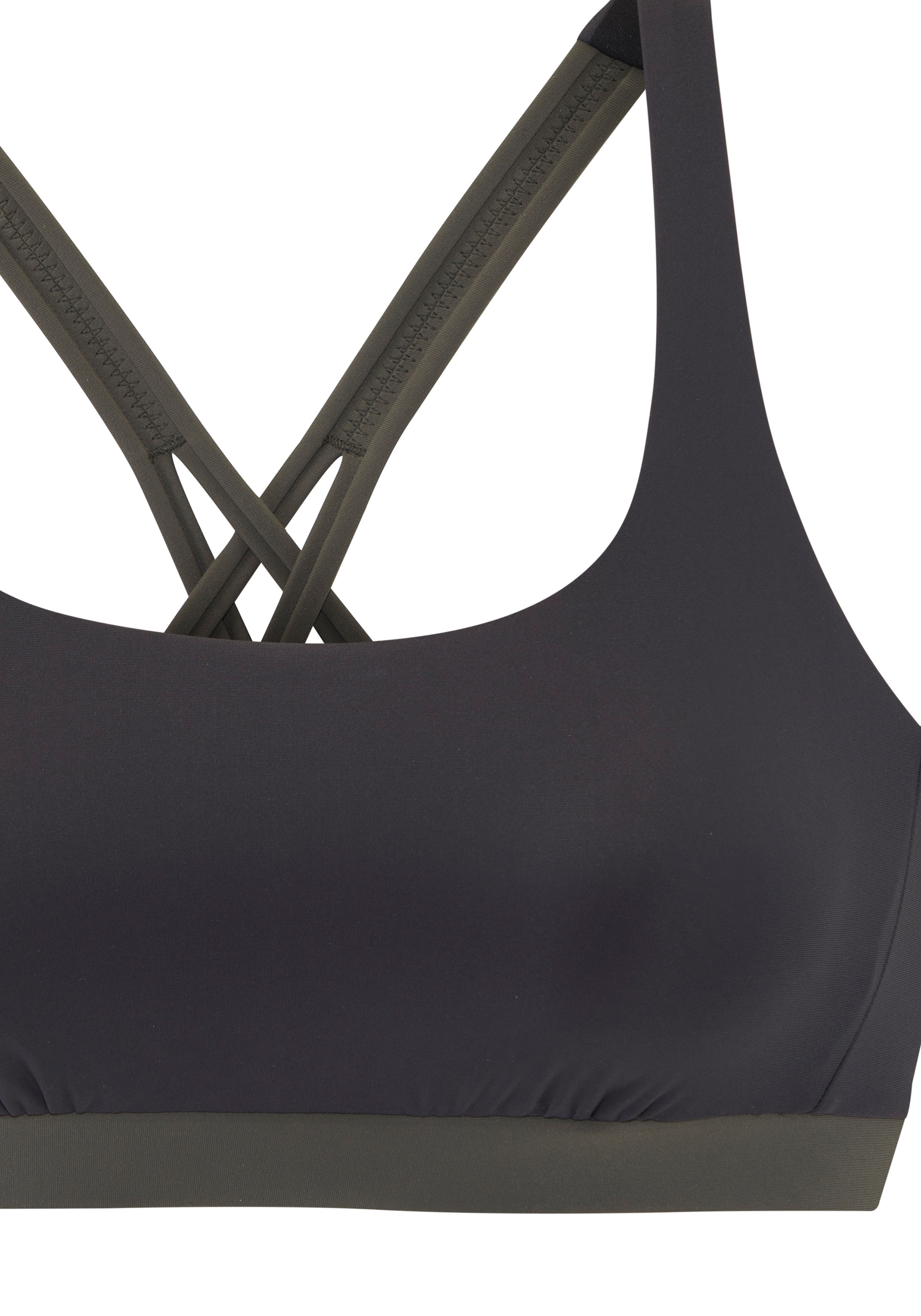 s.Oliver Bustier-Bikini-Top »Yella« mit kontrastfarbenen Details und gekreuzten Bändern im Rücken