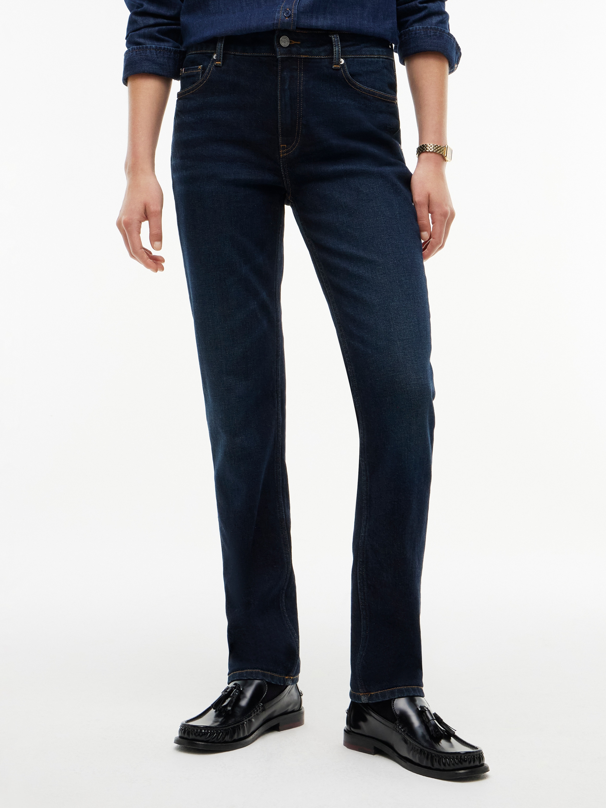 Tommy Hilfiger Slim-fit-Jeans »HARLOW MID RISE SLIM ESSENTIAL« Baumwollmischung, slim fit, mid waist