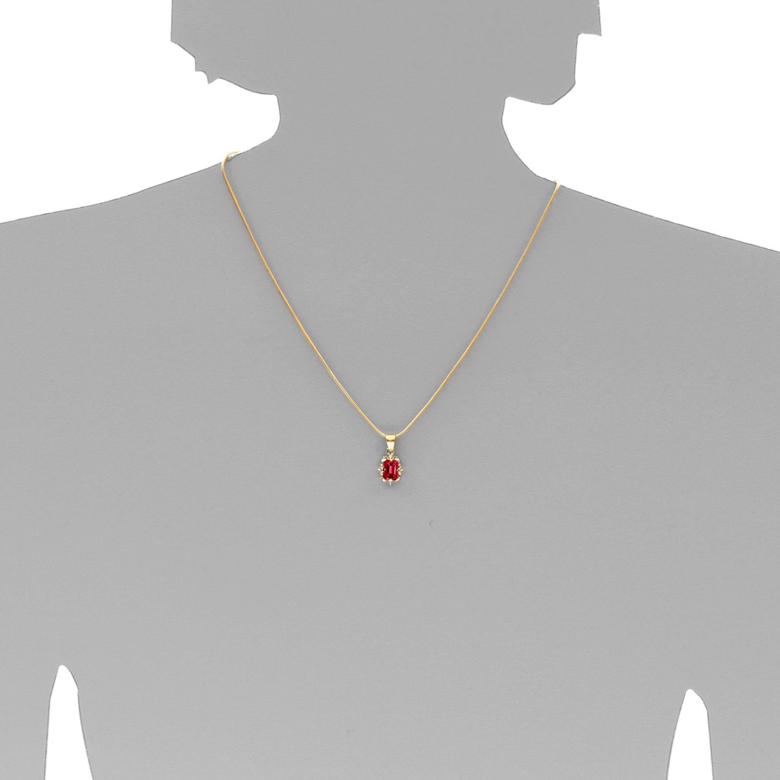 OSTSEE-SCHMUCK Kettenanhänger »- Annerose 8x6 mm - Gold 333/000 - sy. Rubin«