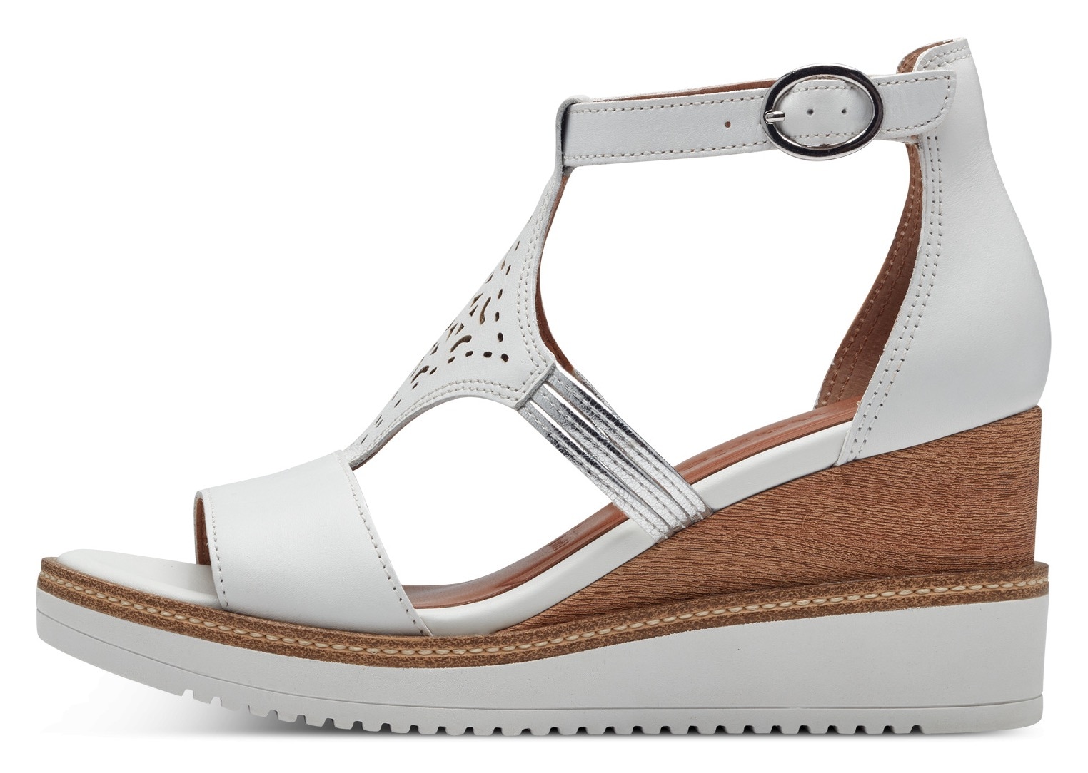 Tamaris Keilsandalette, Sommerschuh, Sandale, Keilabsatz, mit modischen Cut-Outs