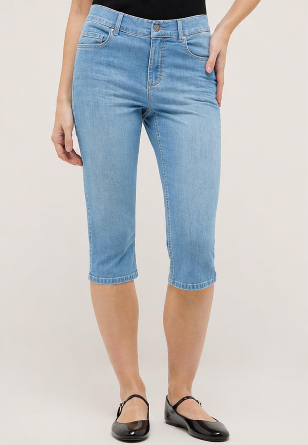 ANGELS 5-Pocket-Jeans »ANACAPRI« in Capri-Länge, Slim Fit mit Stretch