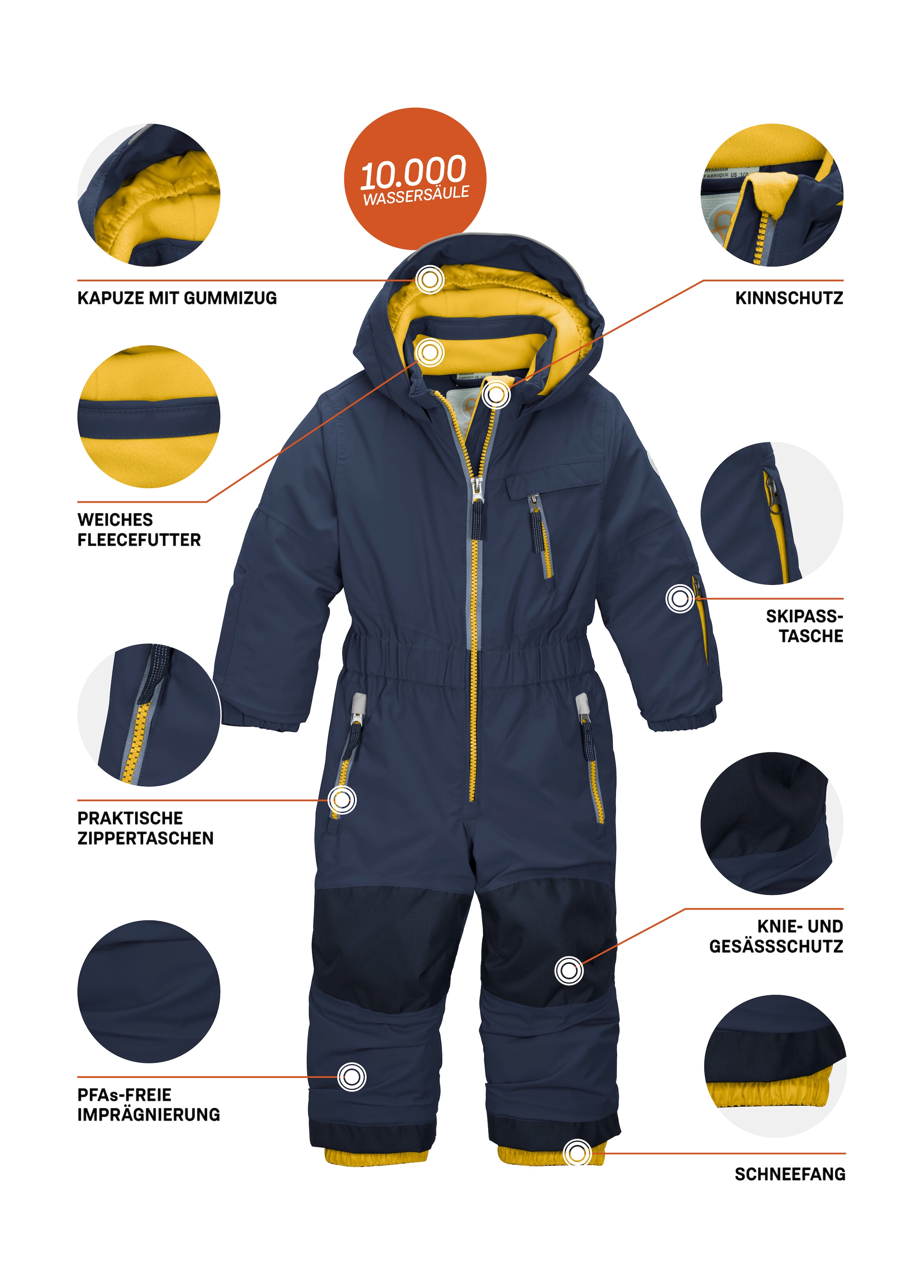 first instinct by killtec Overall »FISW 31 MNS ONPC« Skioverall: wasserdicht, atmungsaktiv, reflektierend, verlängerbar