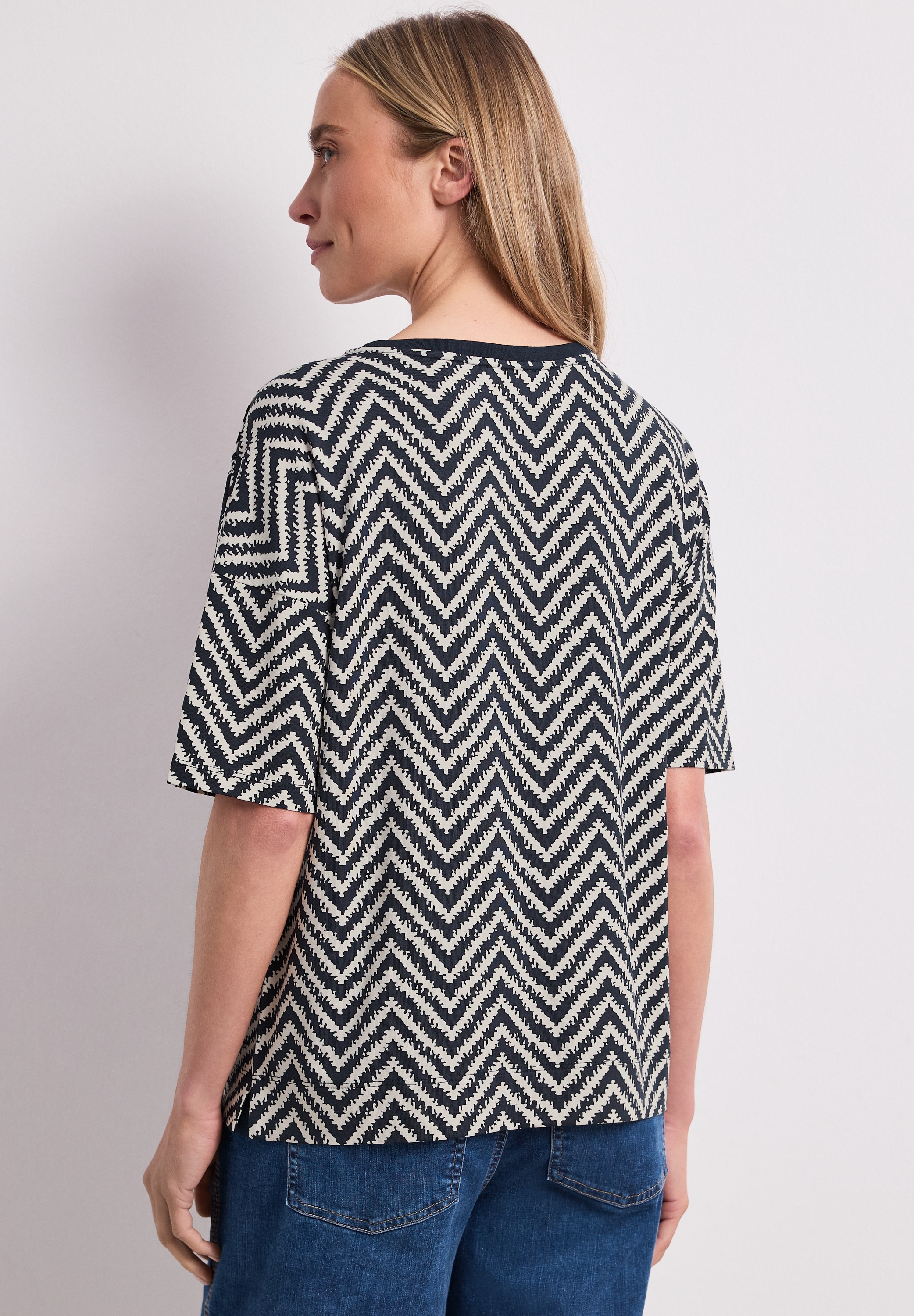 STREET ONE Shirttop Sommershirt mit Allover-Print