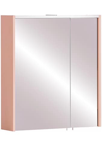 Spiegelschrank »Smash, Breite 63 cm«, Apricot Dekor, inkl. LED-Beleuchtung und Steckdose