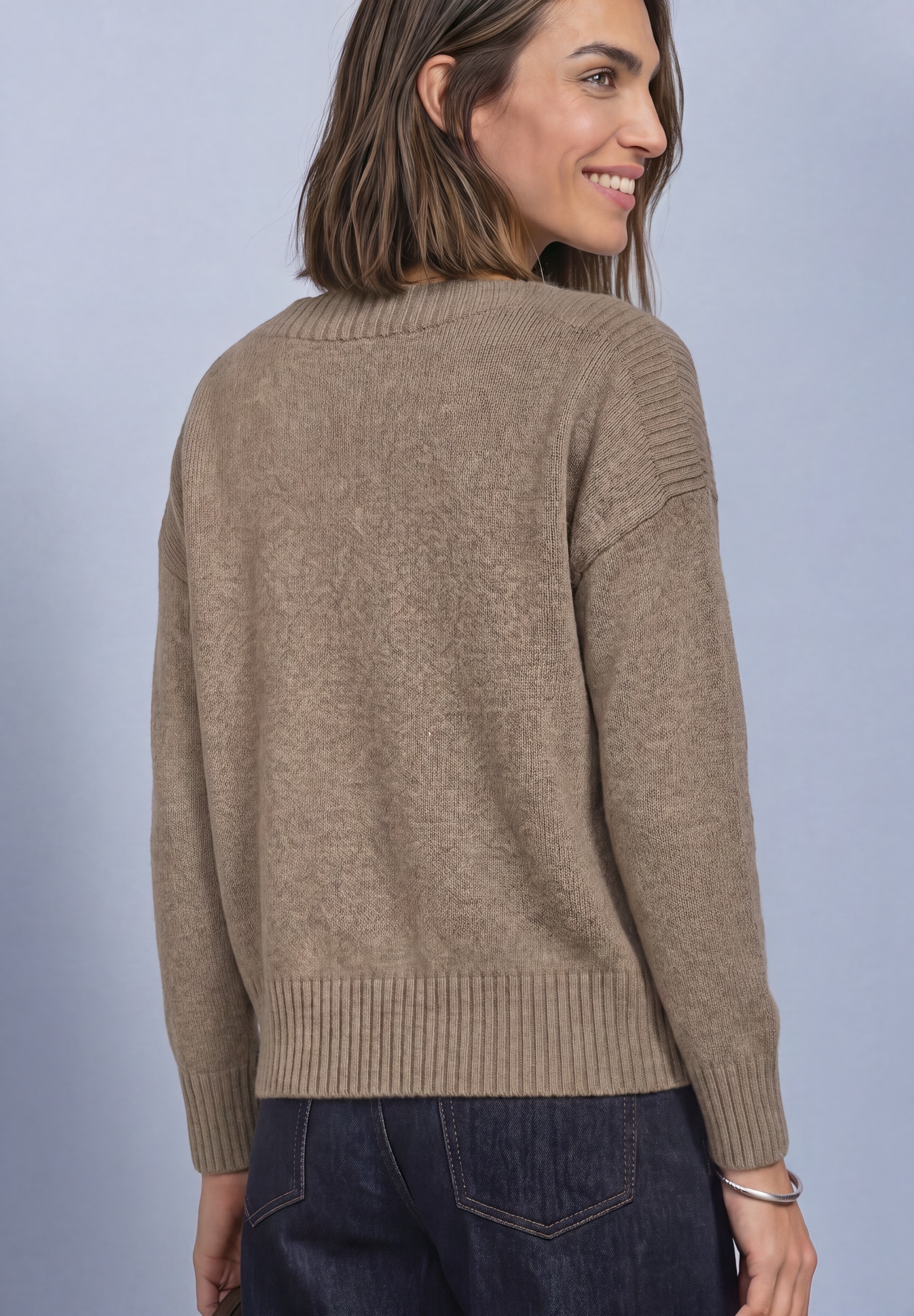 STREET ONE Strickpullover mit Boat Neck