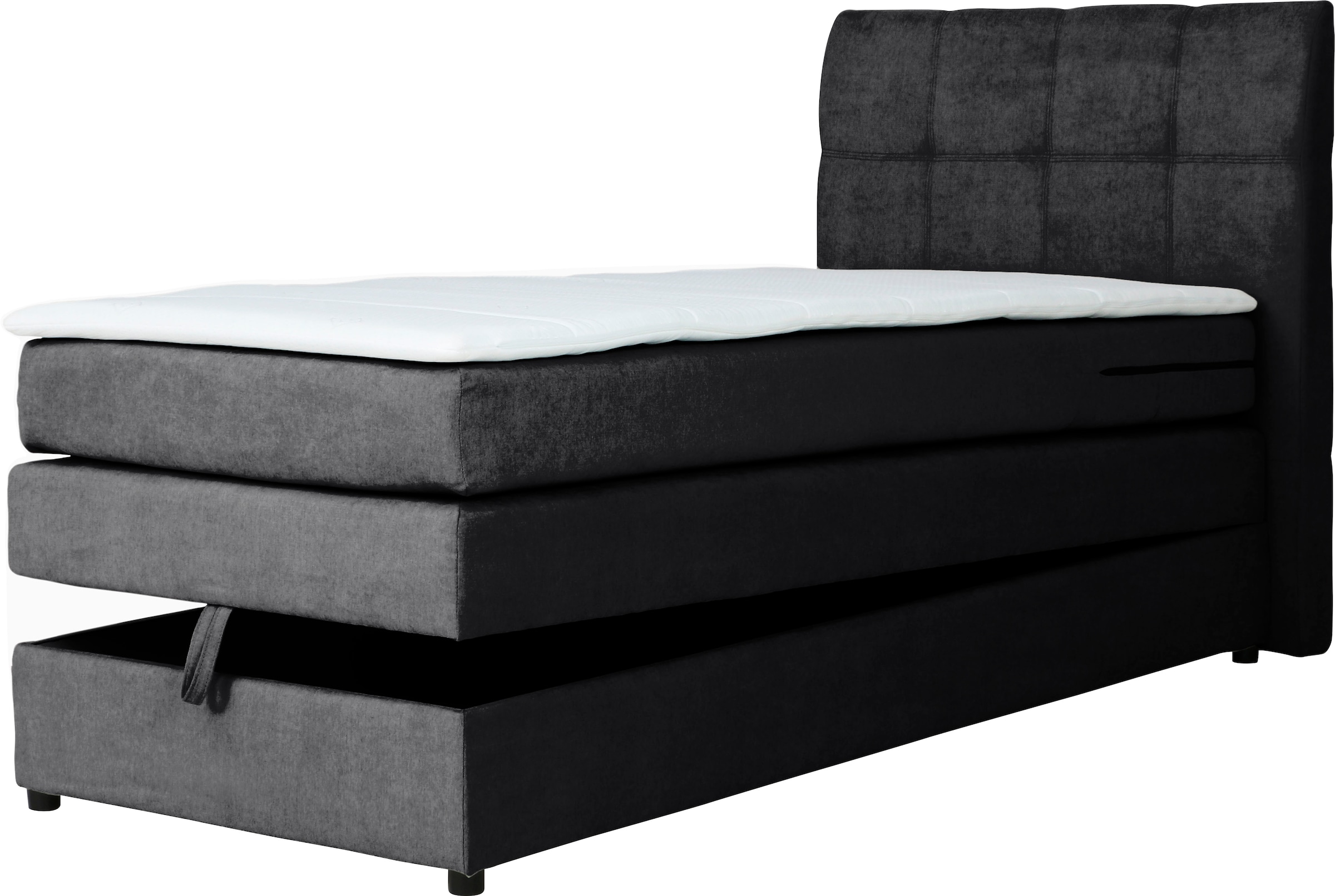 Home affaire Boxspringbett »Finja« besonders komfortable Liegehöhe, mit praktischem Bettkasten