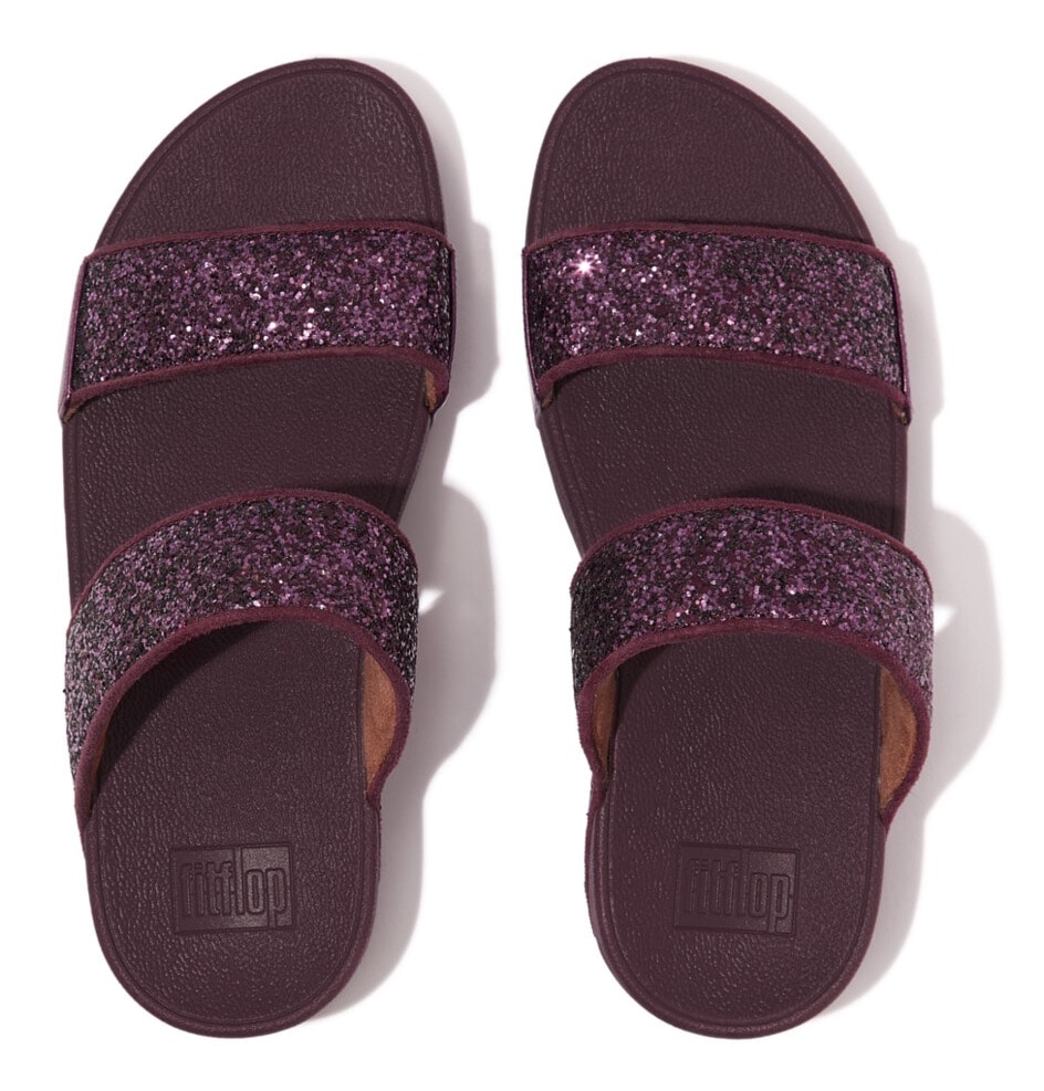 Fitflop Pantolette »Lulu«, Badeschuh, Pool Slides, Sandale mit grobem Glitter aus PET verziert