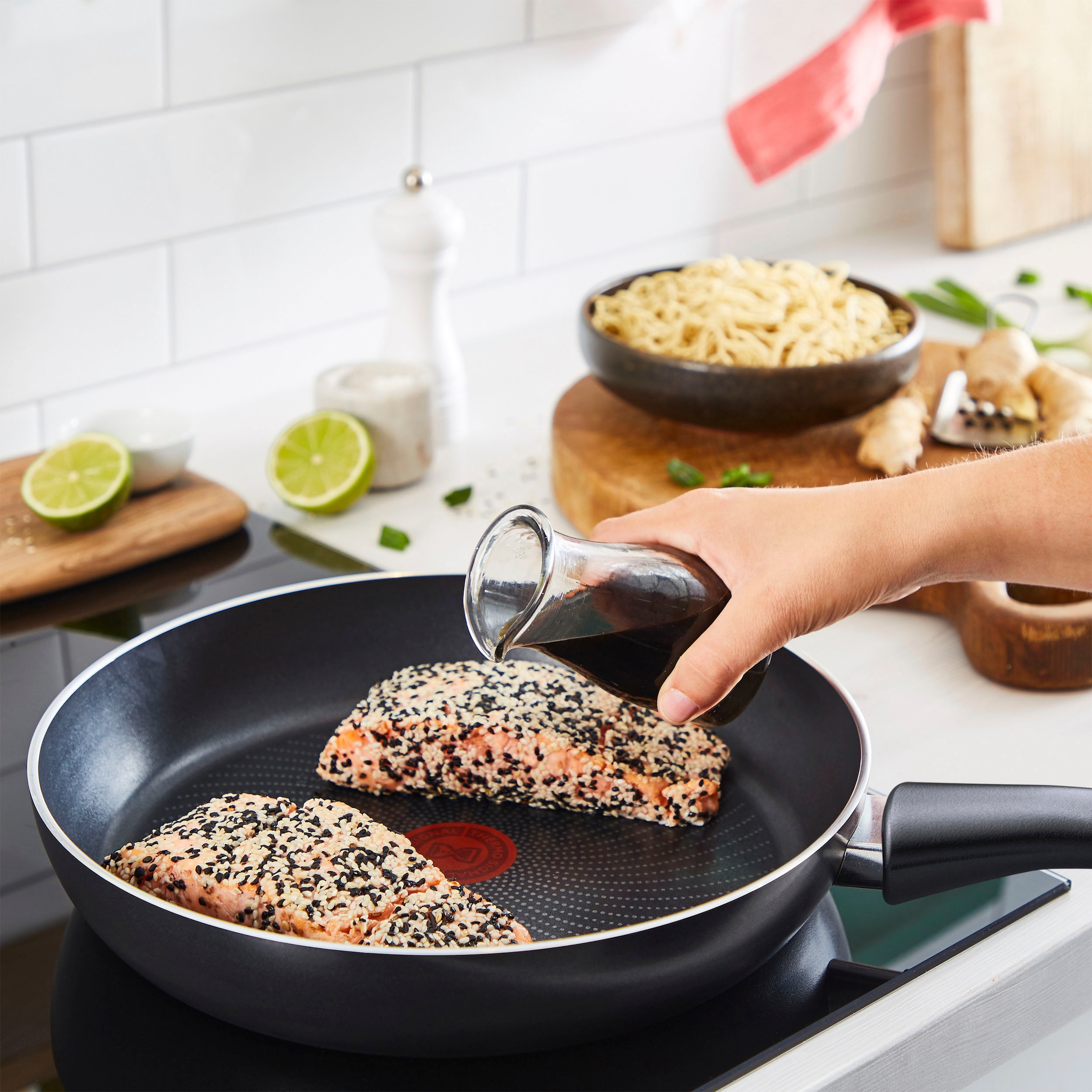 Tefal Bratpfanne »Generous Cook«, Aluminium, (1 tlg.), Thermo-Signal-Temperaturanzeiger, Induktion