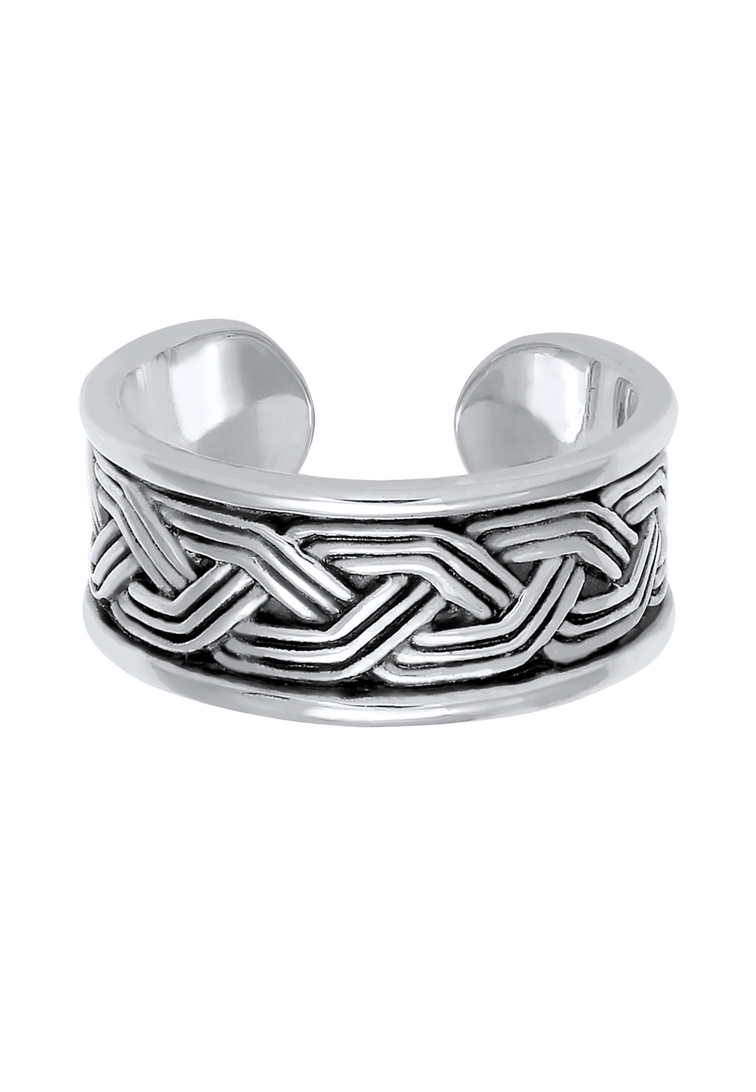Kuzzoi Silberring »Ring Herren Bandring Ornament Design Offen 925 Silber«