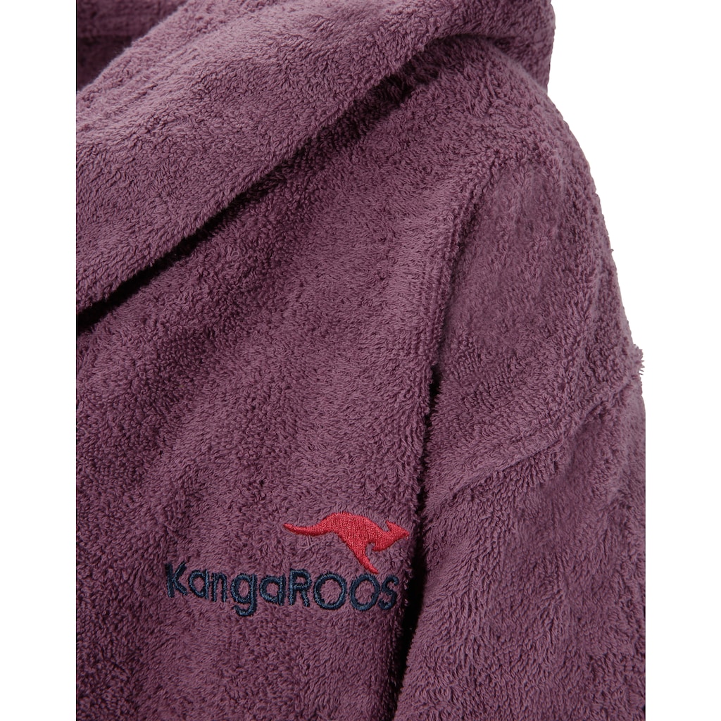 KangaROOS Unisex-Bademantel »Cassidy, für Damen & Herren«, (1 St.), mit Taschen, besonders kuschelig, 100% Baumwolle, S-3XL