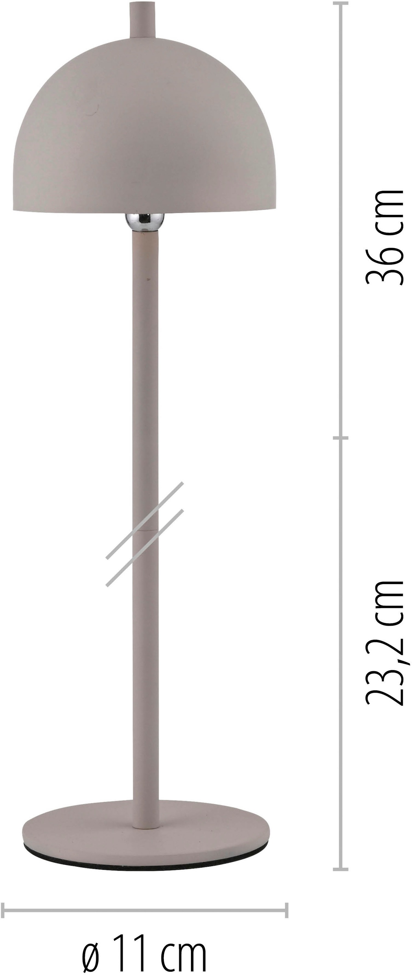 SCHÖNER WOHNEN-Kollektion LED Tischleuchte »BELLIS« LED-Board 1 Stk. Warmweiß SCHÖNER WOHNEN Kollektion, Touchdimmer, Memoryfunktion, IP54, Akku