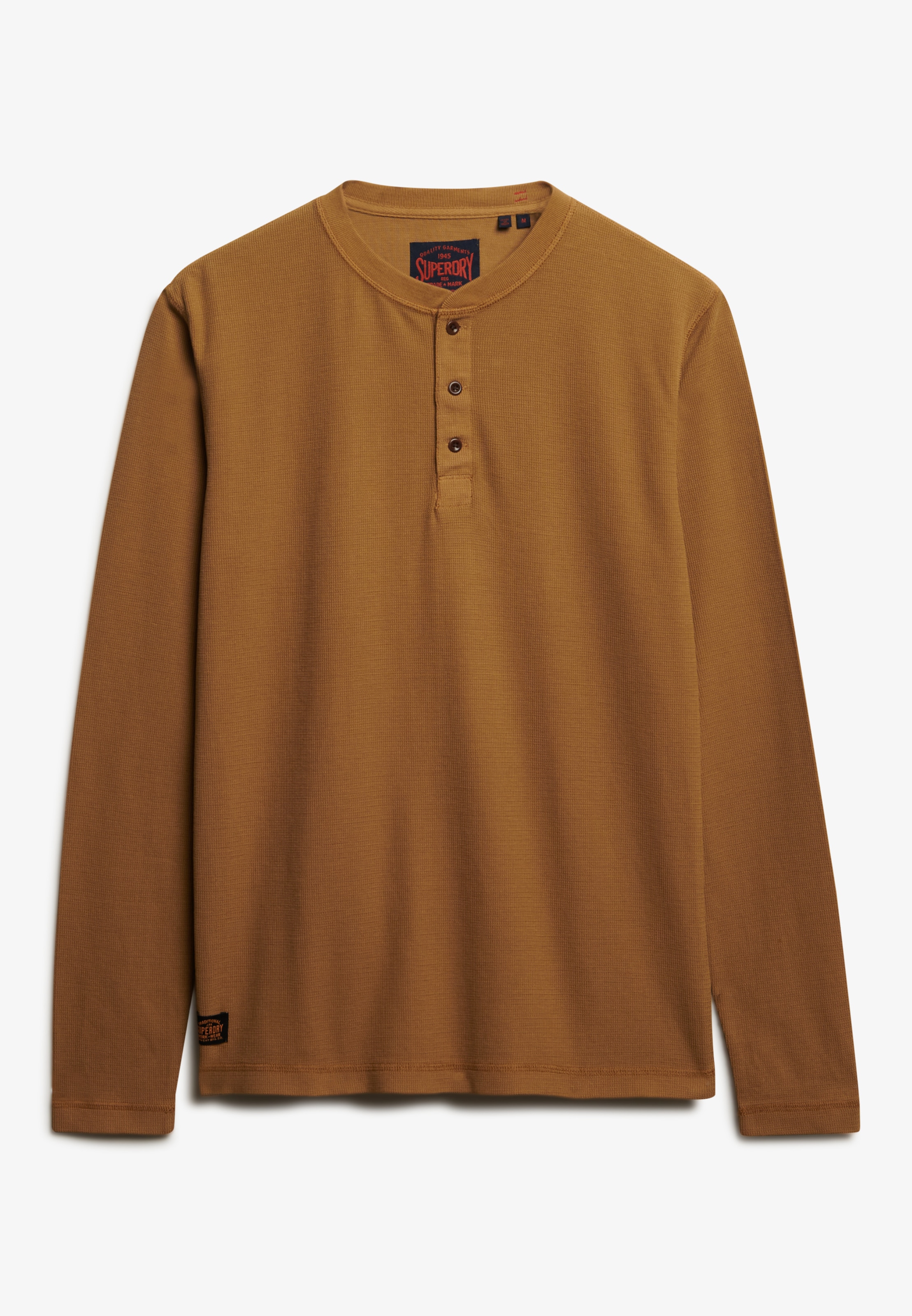 Superdry Langarmshirt »WAFFLE LONG SLEEVE HENLEY TOP«