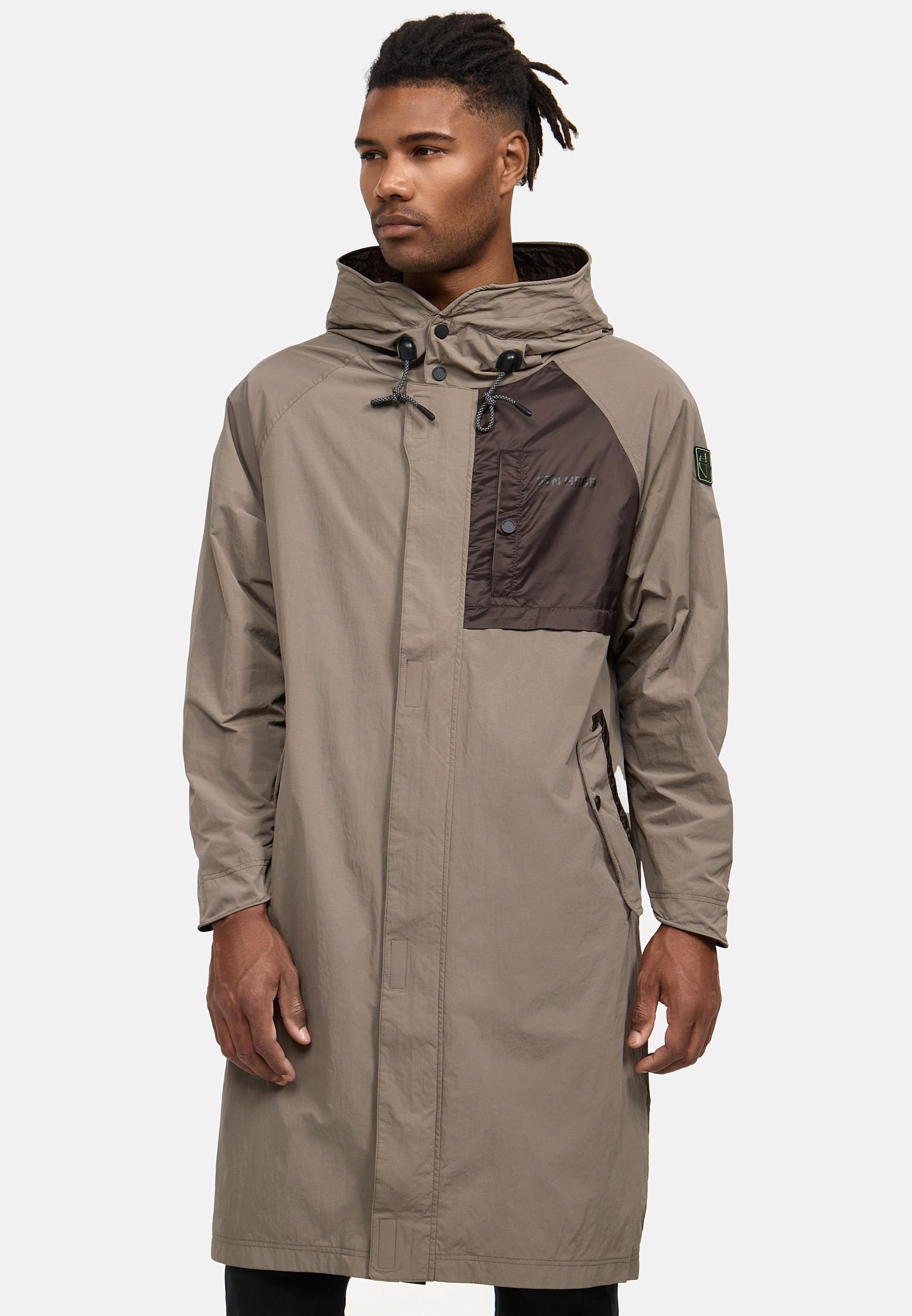 Stone Harbour Regenmantel »Regenmantel Zafaar«, Lange Herren Regenjacke mit Kapuze