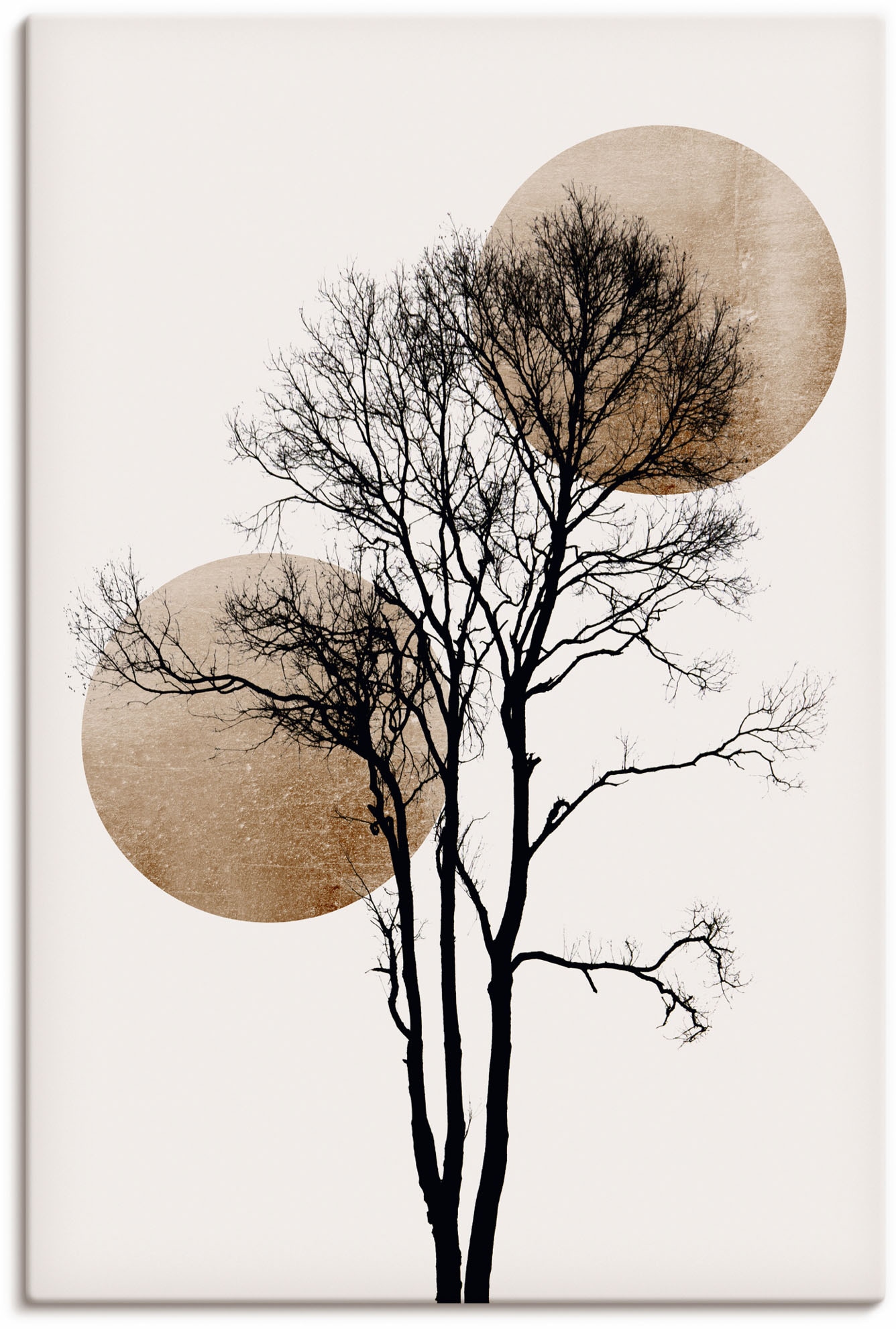 Artland Wandbild »Sonne und Mond versteckt«, Baumbilder, (1 St.), als Alubild, Outdoorbild, Leinwandbild, Poster, Wandaufkleber