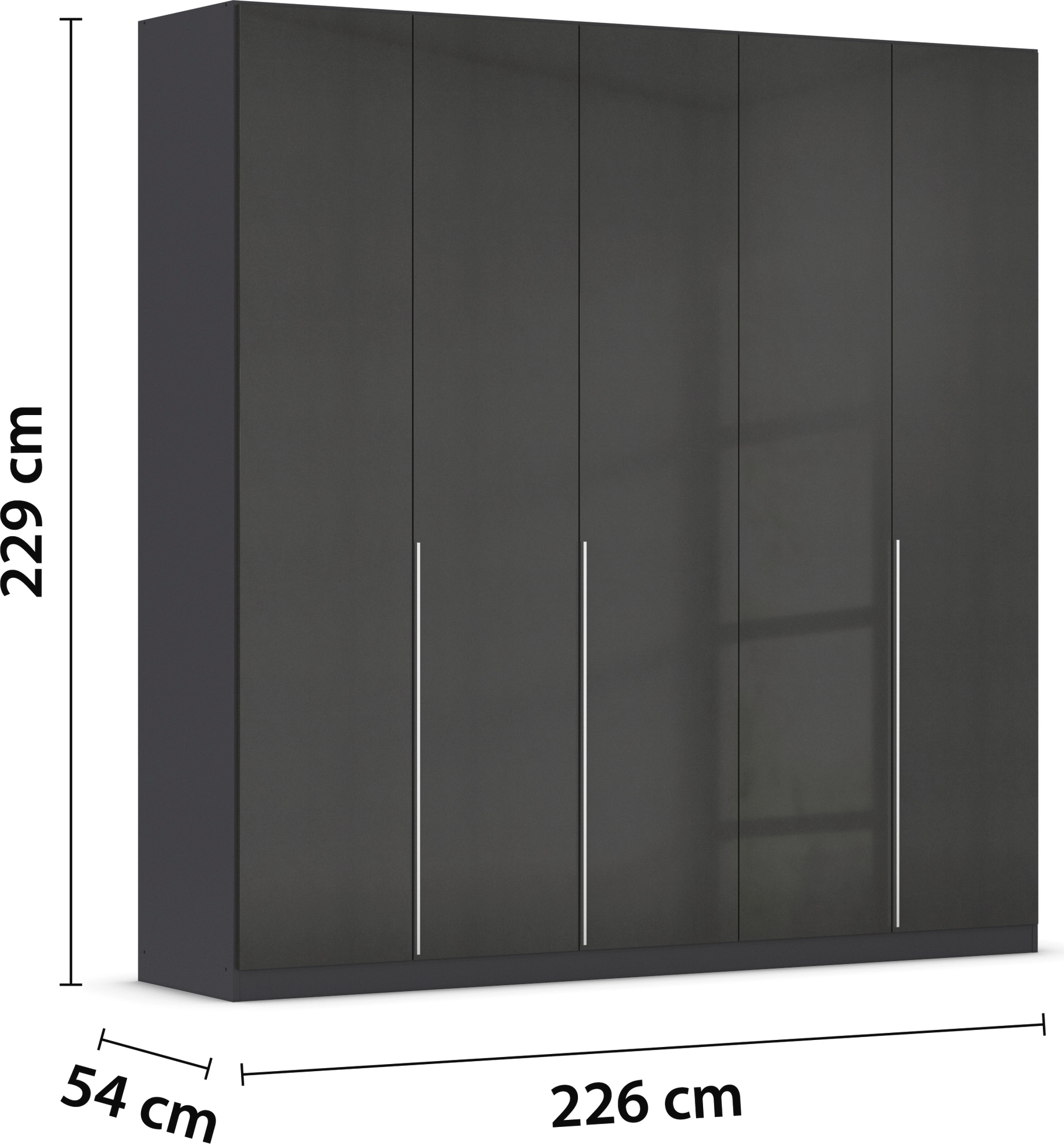 rauch Drehtürenschrank »Kleiderschrank Schrank Garderobe AGORDO TOPSELLER Schlafzimmer«, (in zwei Griff-Farben mit Dekor- oder Hochglanzfront), durchdachte Innenausstattung, in 6 Breiten und 2 Höhen MADE IN GERMANY