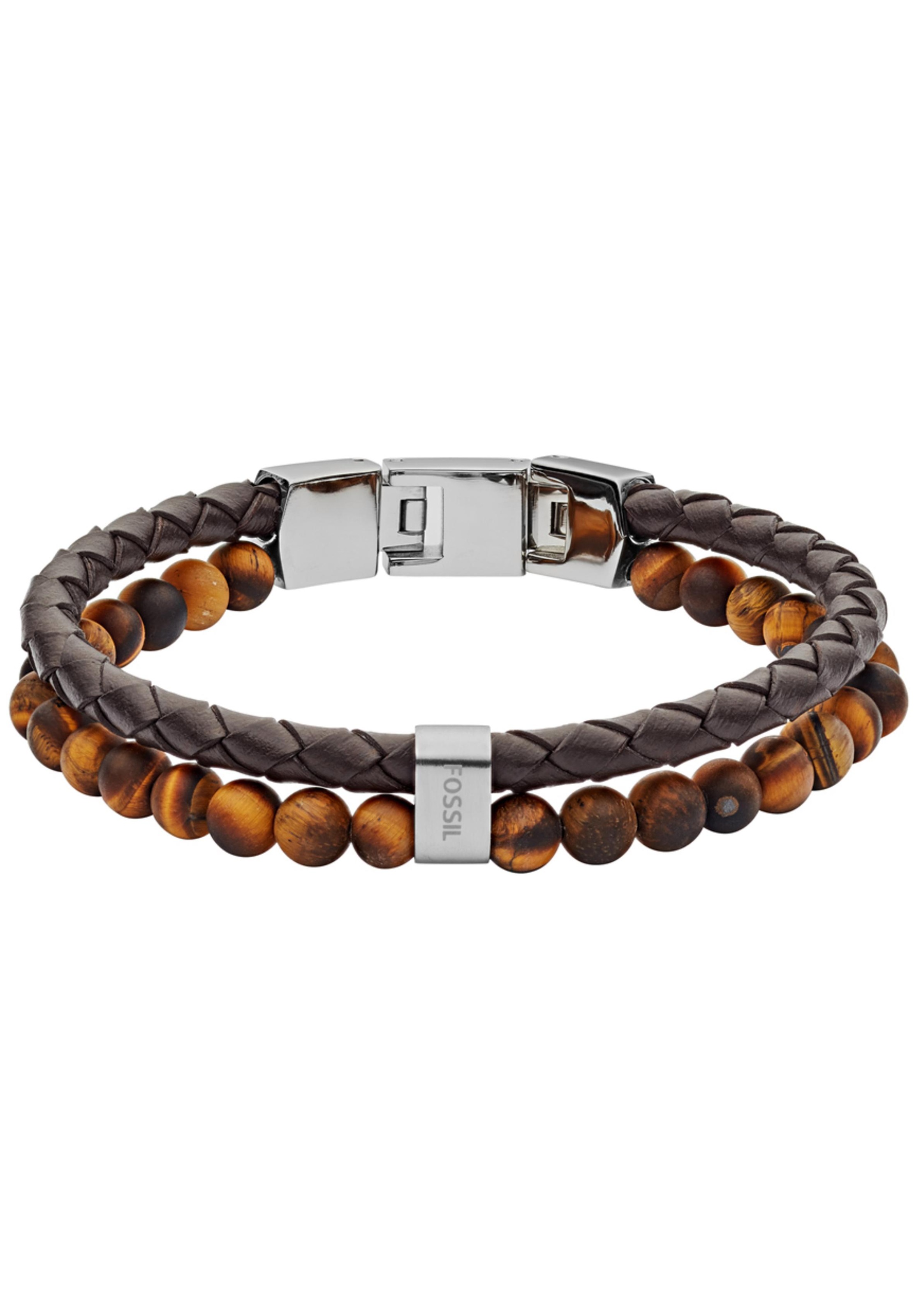 Fossil Armband »VINTAGE CASUAL, JF03118040«, mit Tigeraugen