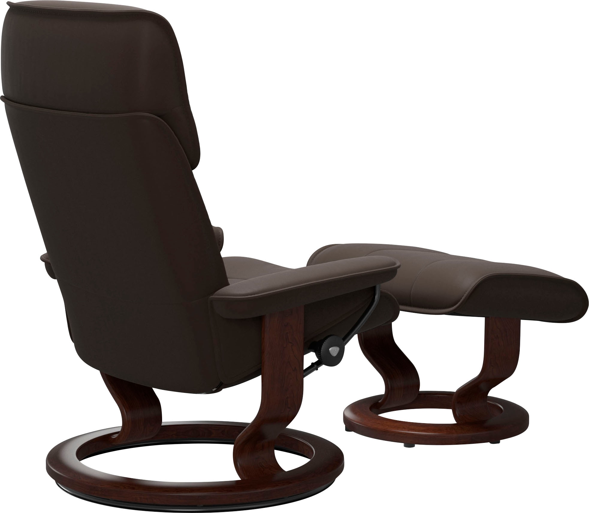 Stressless® Relaxsessel »Admiral«, (Set, Relaxsessel inkl. Hocker), mit Classic Base, Größe M & L, Gestell Braun