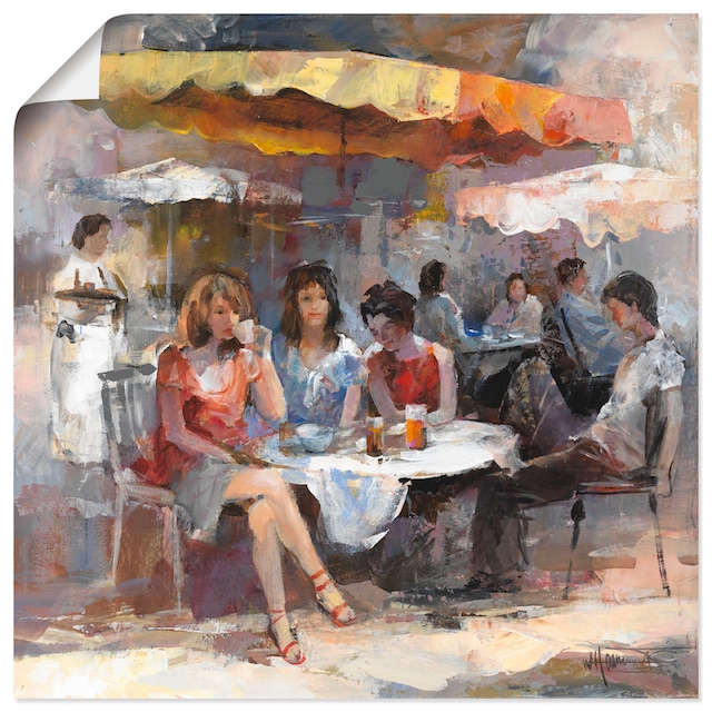 Artland Wandbild »Damen im Café II«, Gruppen & Familien, (1 St.), als  Leinwandbild, Wandaufkleber oder Poster in versch. Größen kaufen online bei  OTTO