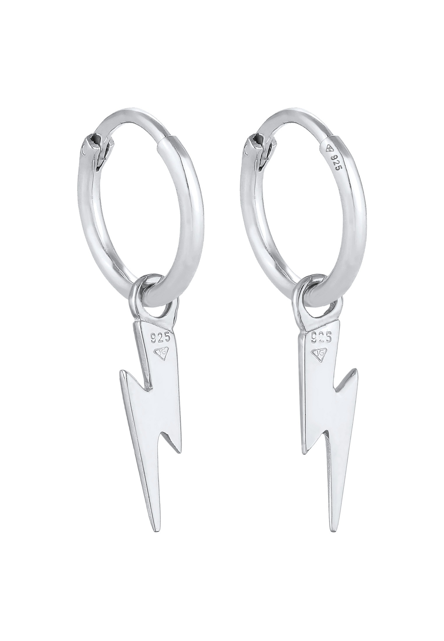 Elli Premium Paar Creolen »Ohrringe Creolen Ohrhänger Blitz Symbol 925 Silber«