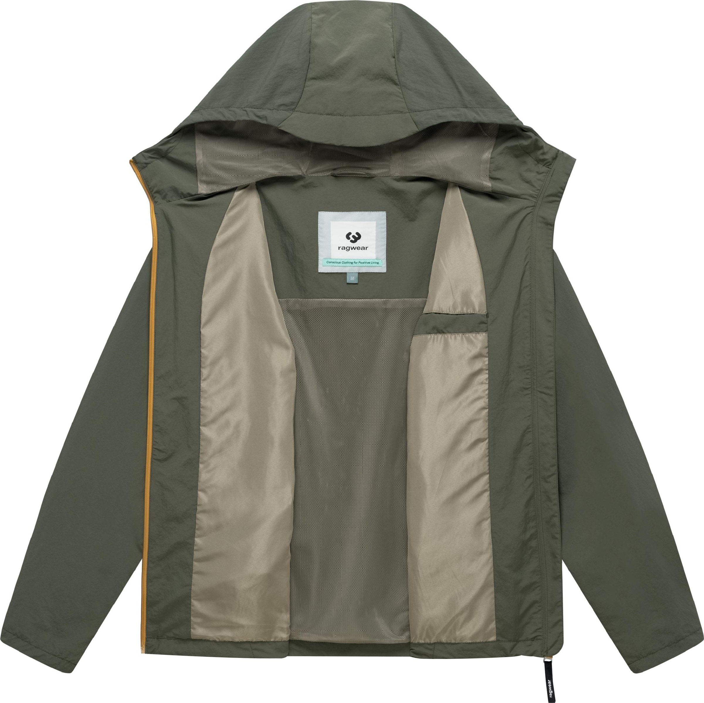 Ragwear Outdoorjacke »Kapuzenjacke Lewie« mit Kapuze Übergangsjacke mit wasserdichtem Reißverschluss