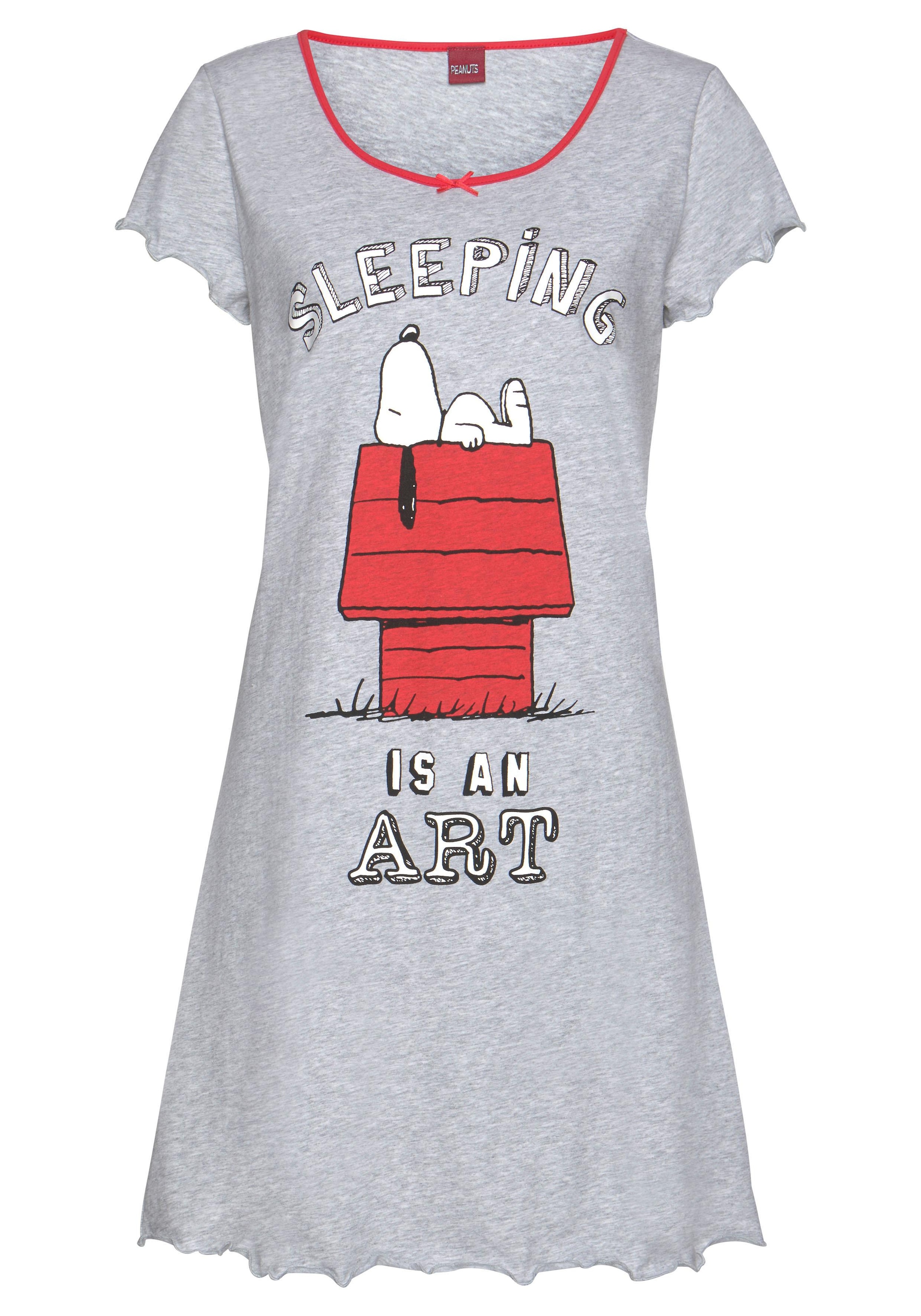 Online kleiner Shop Peanuts Nachthemd, mit Snoopy-Print Schleife und im OTTO