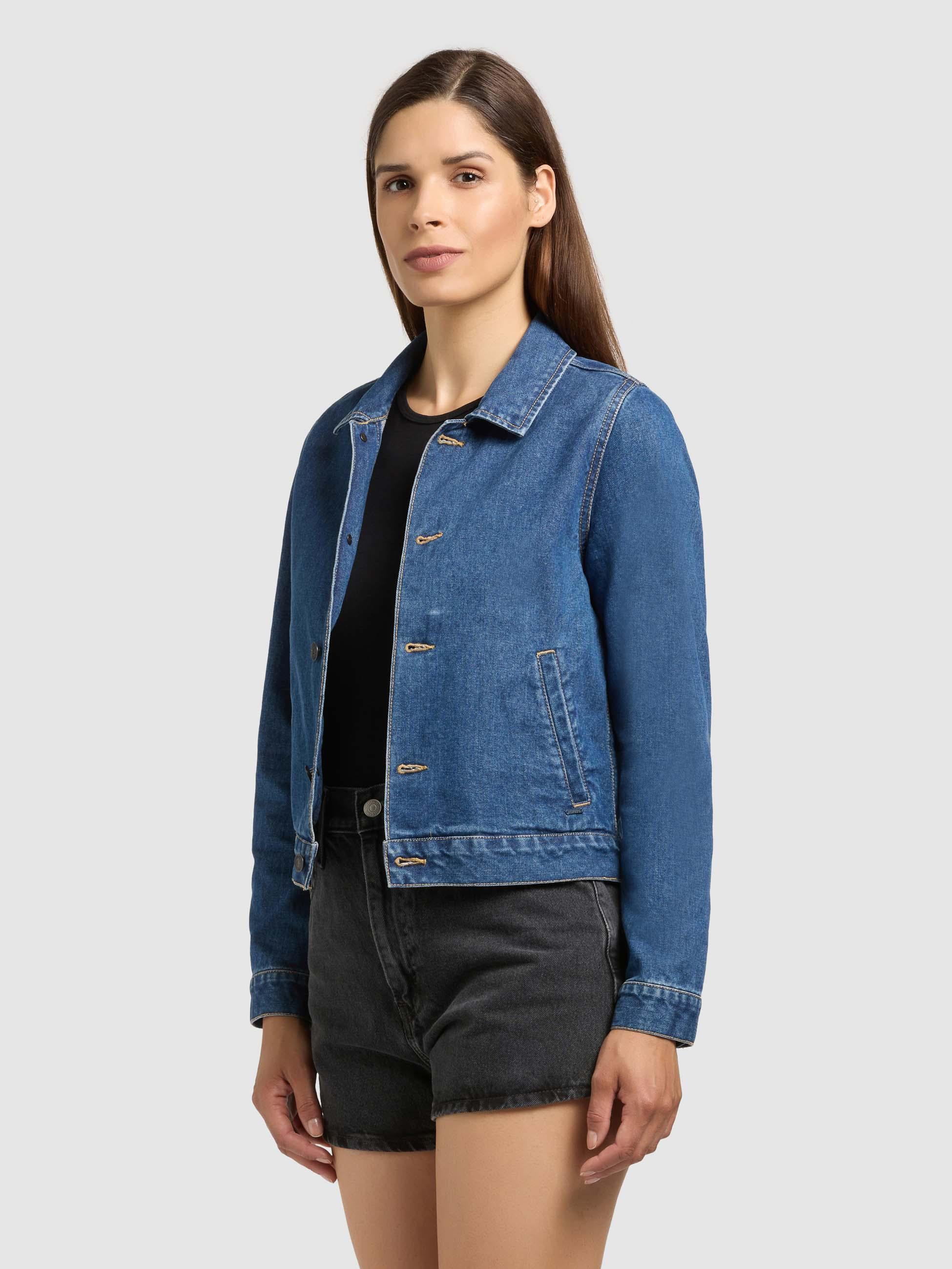 khujo Jeansjacke »Jeansjacke Renia« ohne Kapuze Moderne Damen Denim-Jacke