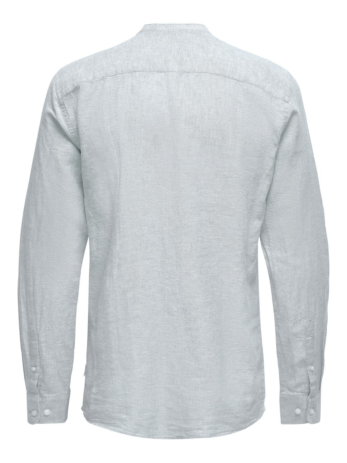 ONLY & SONS Langarmhemd »ONSCAIDEN LS SOLID LINEN MAO SHIRT NOOS«