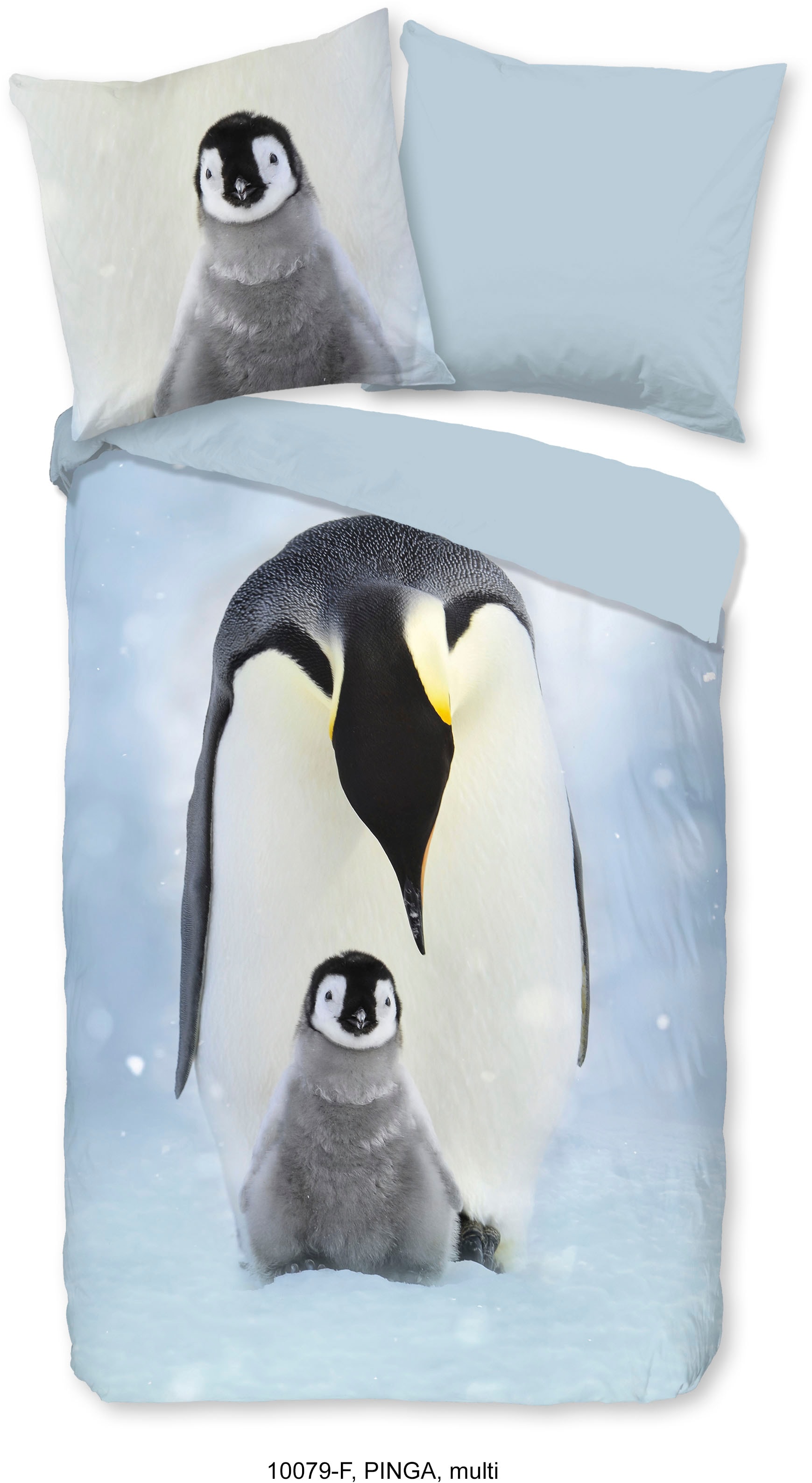 Good Morning Wendebettwäsche »Pinga« 3 Stk. tlg. Flanell in bunt, Größe B/L: 80 cm x 80 cm & 80 cm x 80 cm