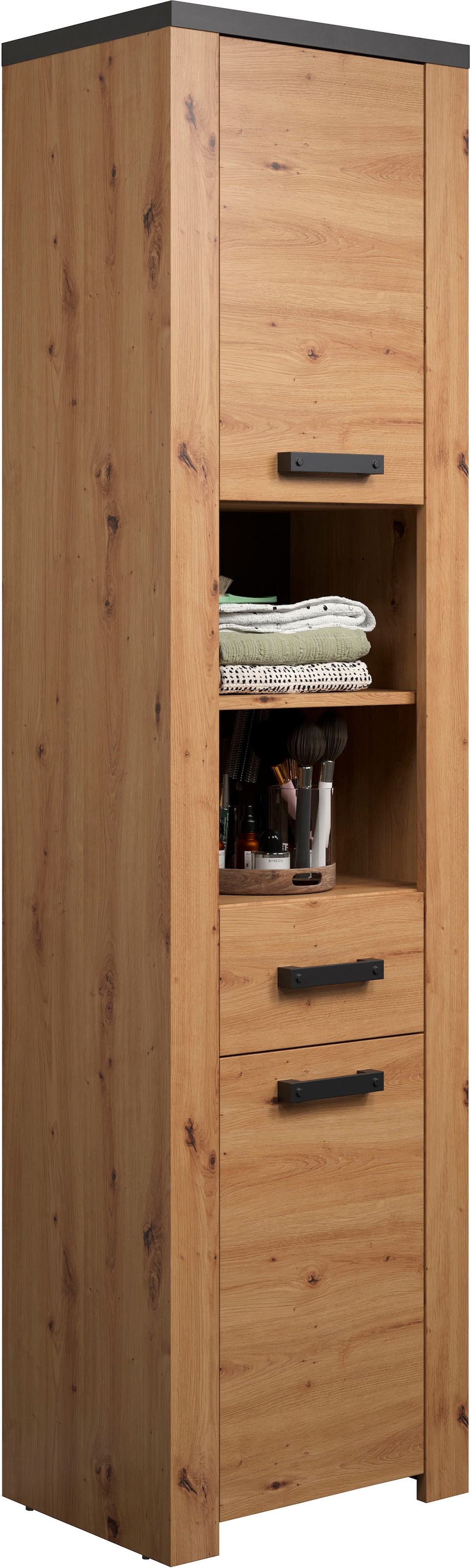 welltime Hochschrank »Ambres« 1 Stk. tlg. Hochschrank mit Soft-Close Funktion - (B/T/H) 53/35/196 cm