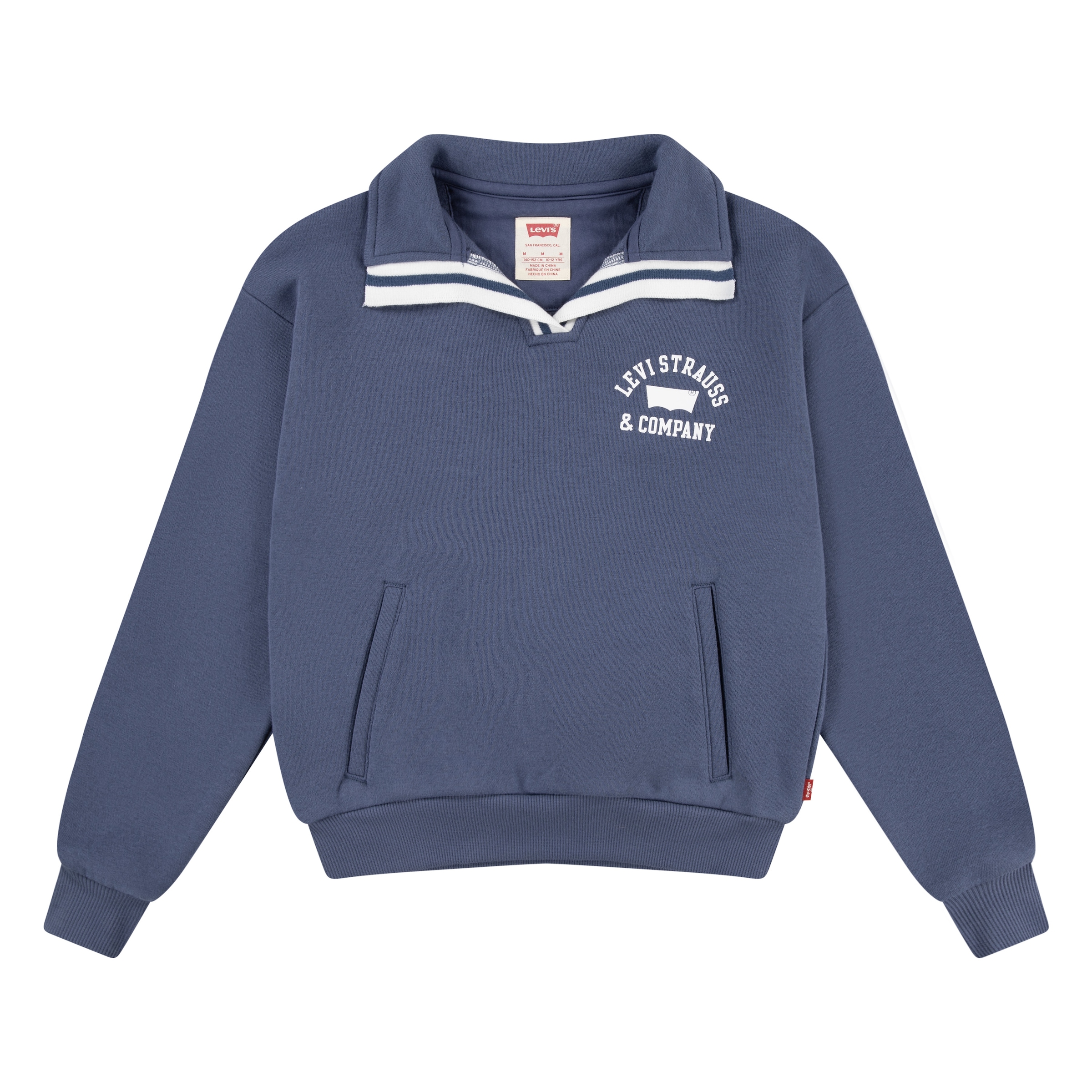 Levi's® Kids Sweatshirt »LVG COLLEGIATE LS COLLAR TOP«, mit Umlegekragen und Taschen, for Girls