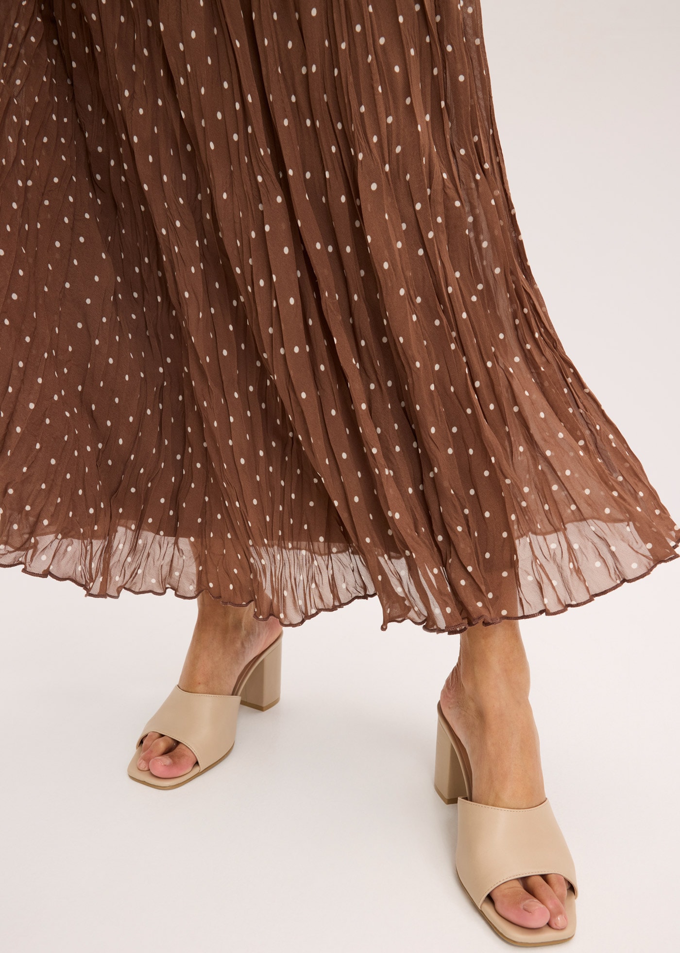 bonprix Plisseerock mit Elastikbund, in A-Linie, mit Crash-Optik