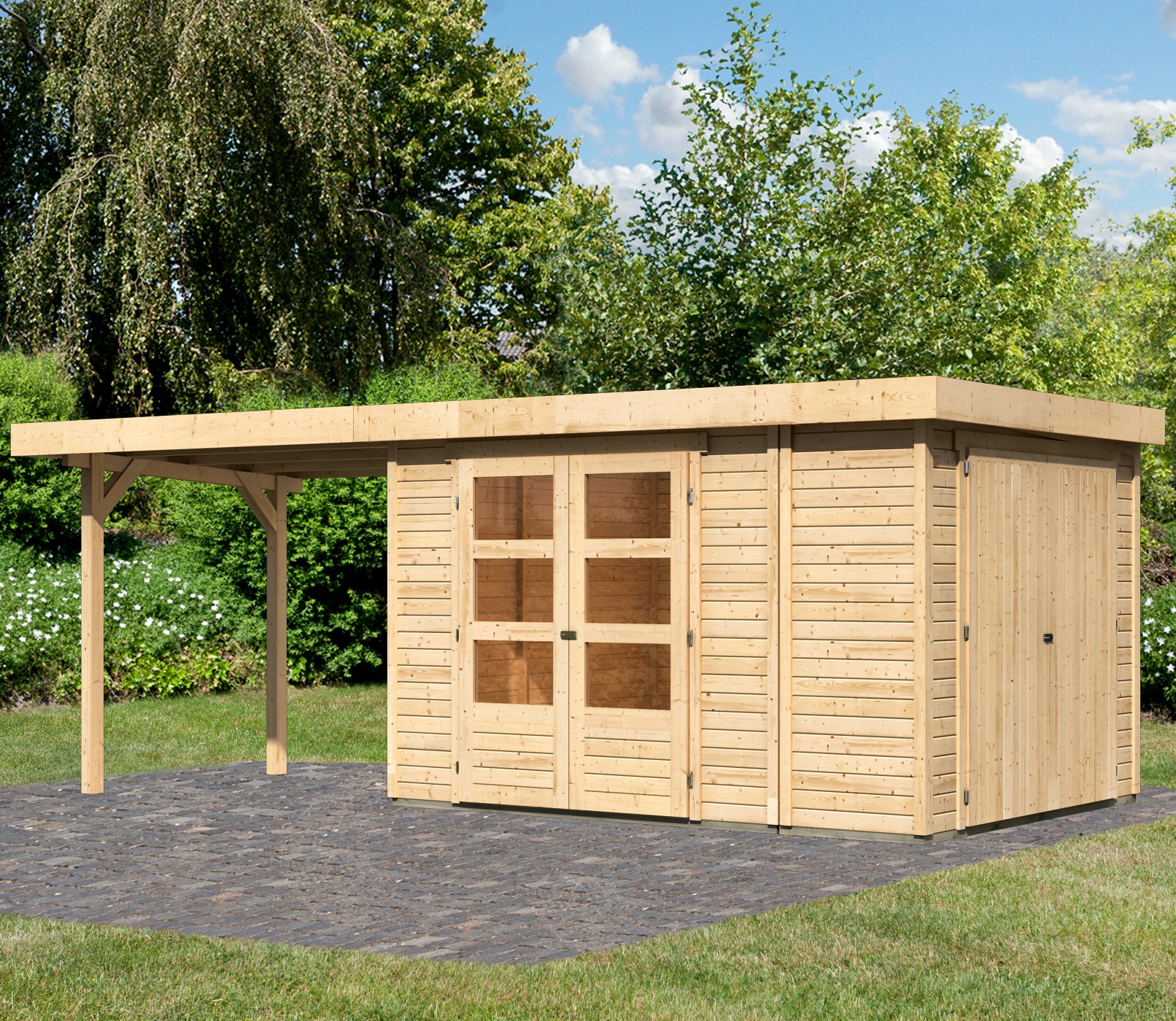 WOODFeeling Gartenhaus »Retola 4«, (Set)