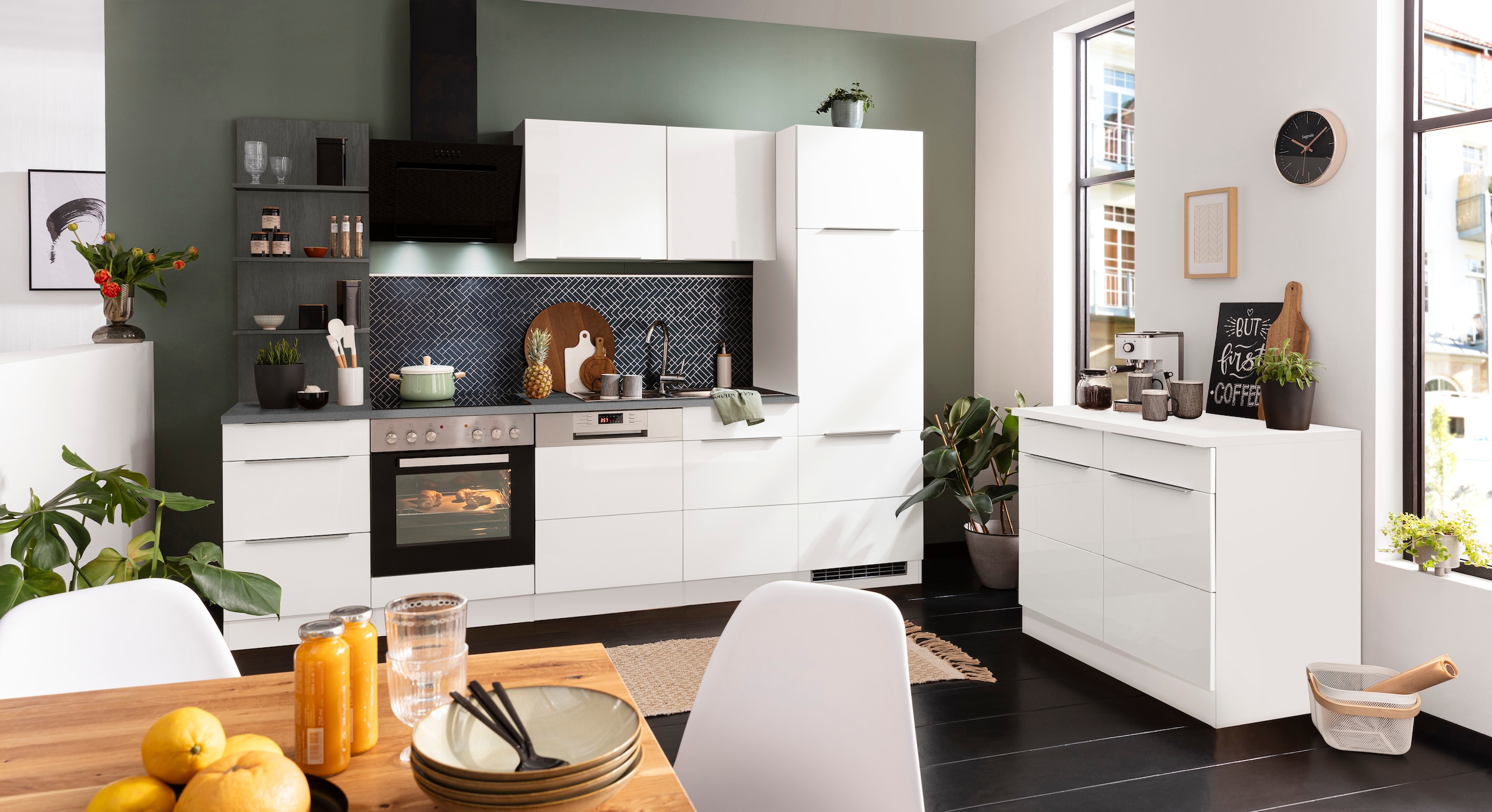 HELD MÖBEL Küchenzeile »Brindisi«, mit E-Geräten, Breite 280 cm kaufen  online bei OTTO