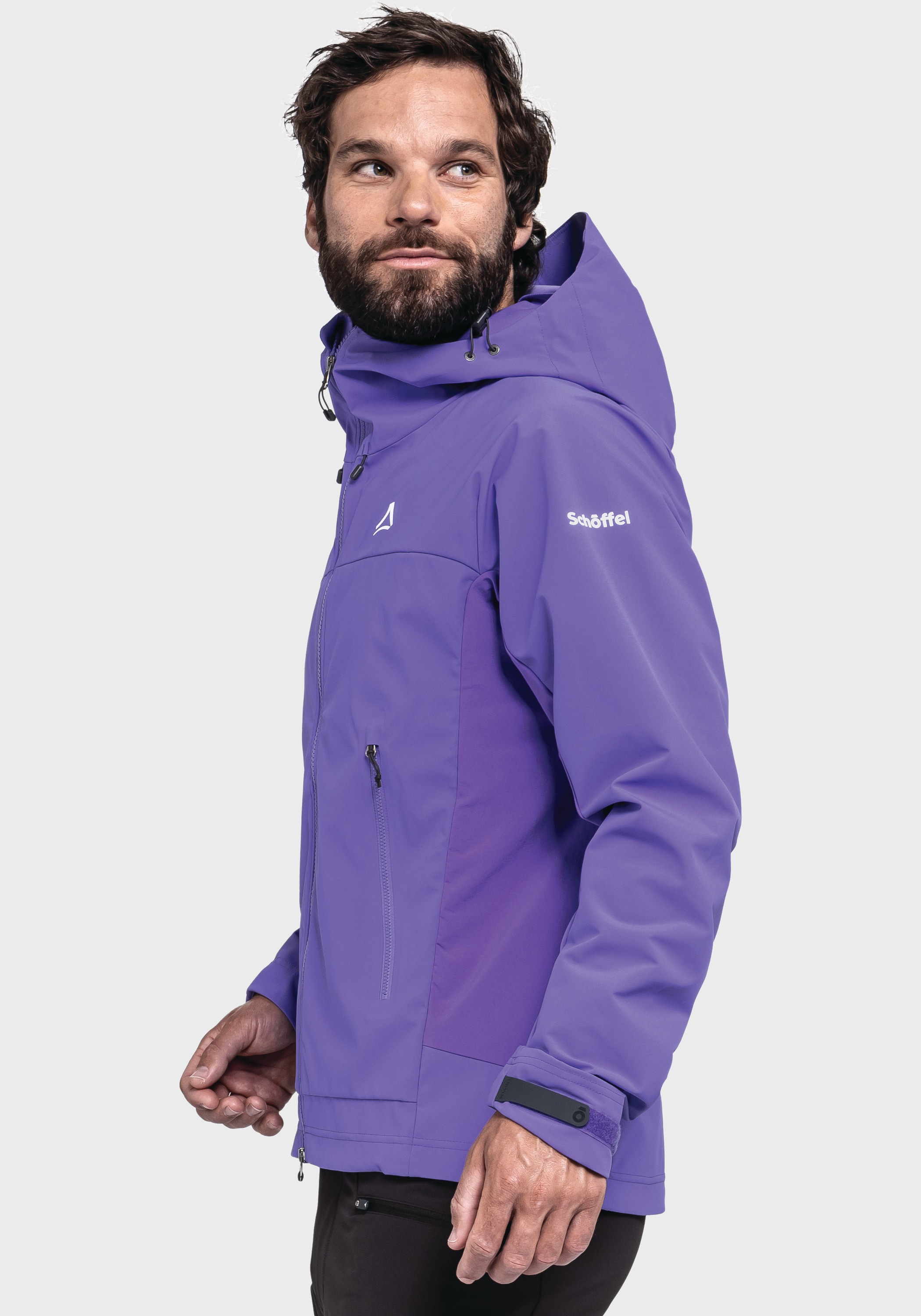 Schöffel Outdoorjacke »Mountain Softshell Jk Style Blaueis MNS«, mit Kapuze