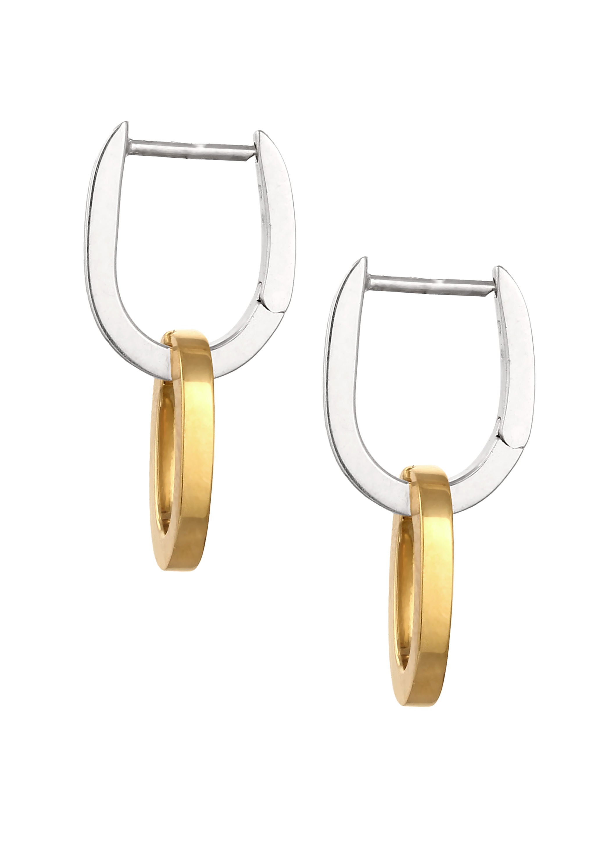 Kuzzoi Paar Creolen »Ohrringe Creole Bicolor 925 Sterling Silver«