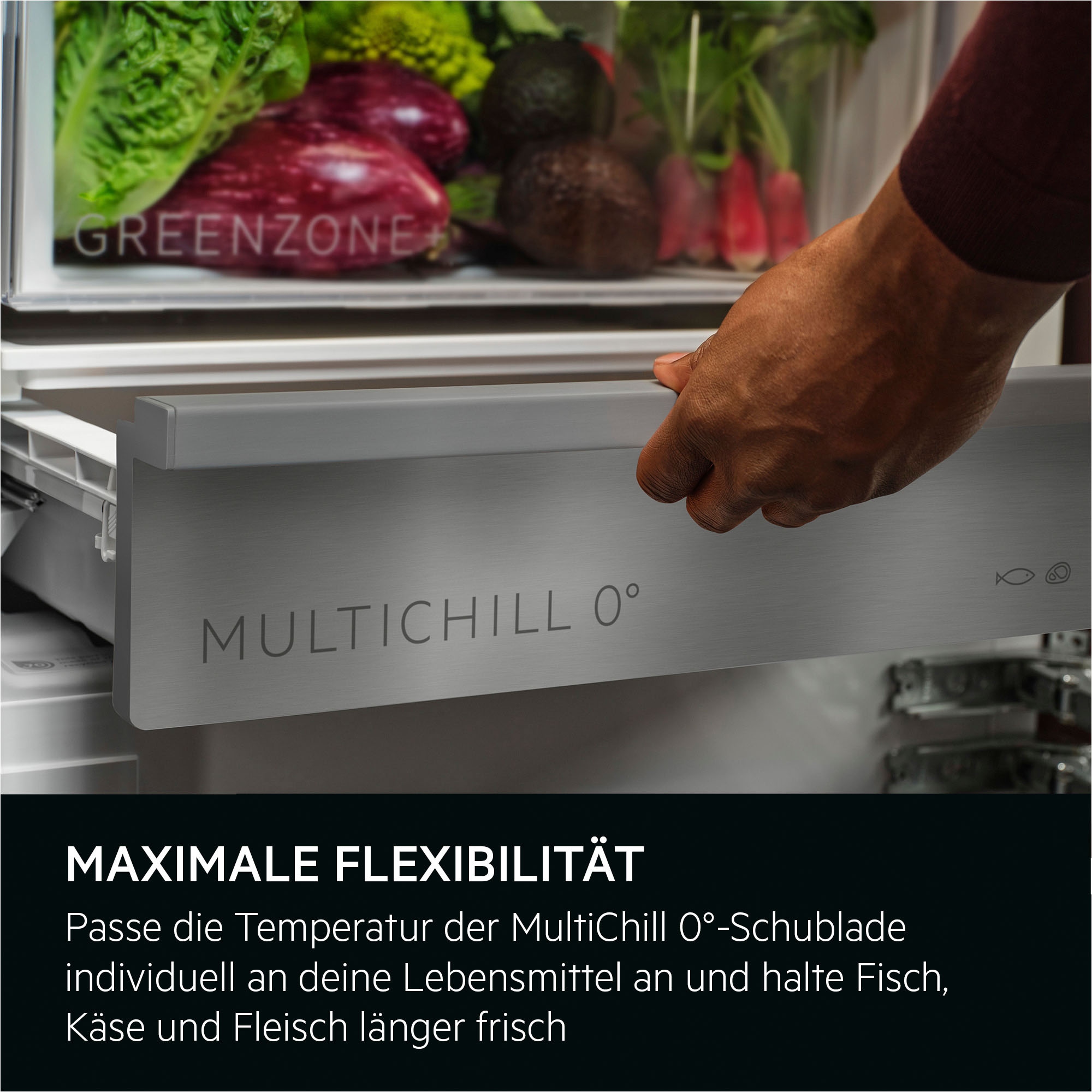 AEG Einbaukühlgefrierkombination Serie 9000 »TC9VS181BC« 176,9 cm hoch 55,7 cm breit MultiChill-Null-Grad-Schublade -3°C bis +5°C wählbar, WiFi, NoFrost