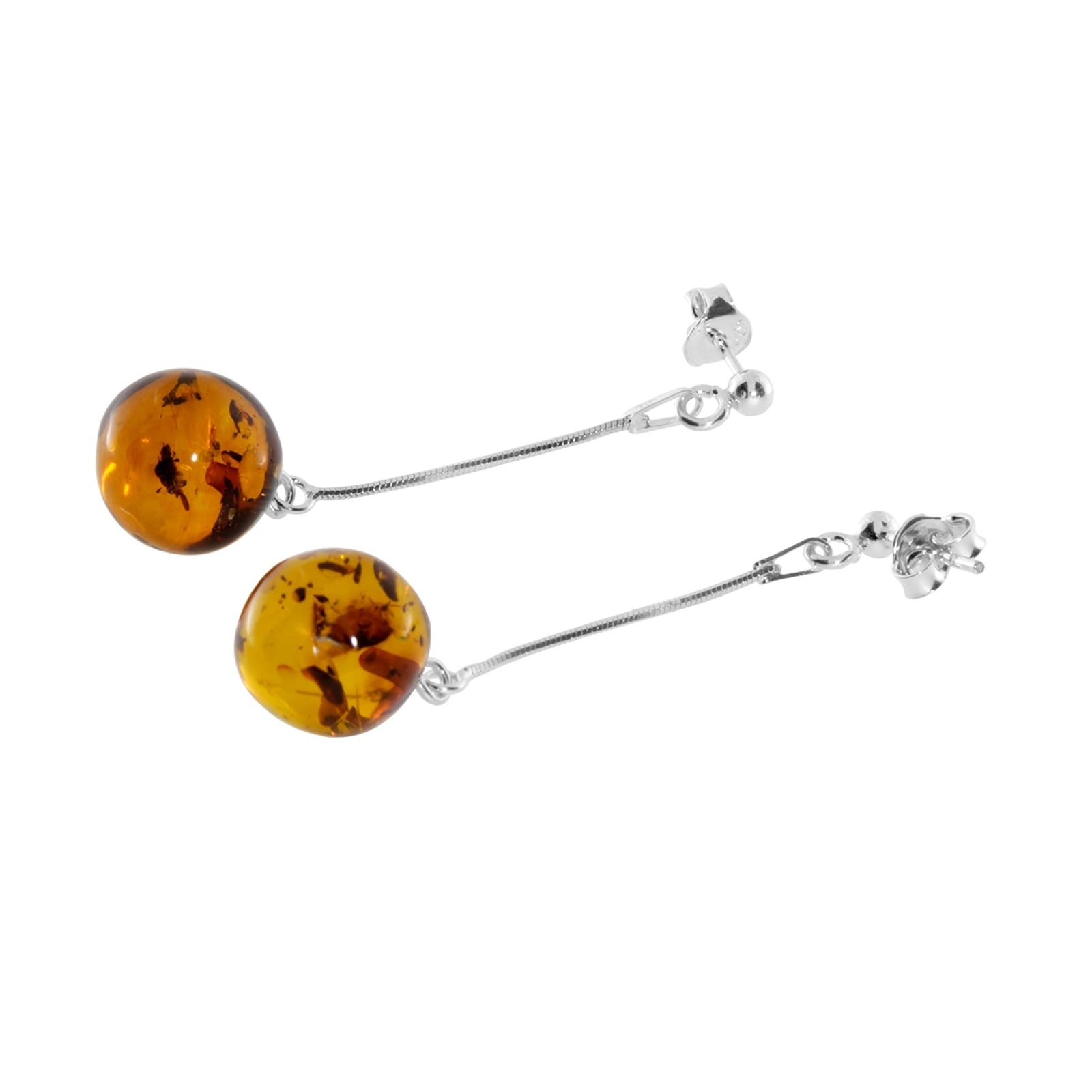 OSTSEE-SCHMUCK Paar Ohrhänger »- Klassisch 9 mm - Silber 925/000 - Bernstein«