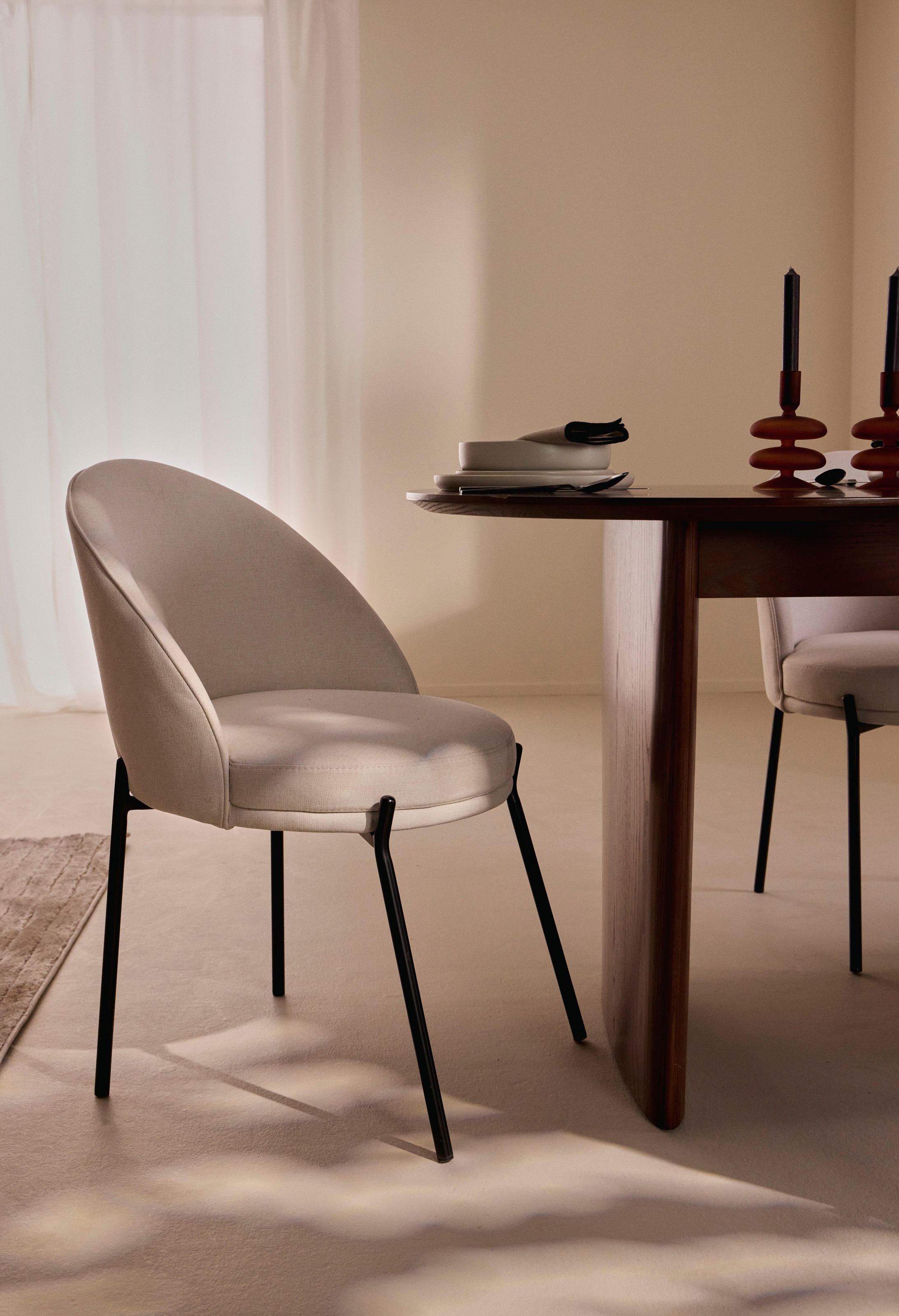LeGer Home by Lena Gercke Esszimmerstuhl »Isalie«, (Set), 2 St., mit pflegeleichtem Webstoff, Metallgestell, Sitztiefe 47 cm