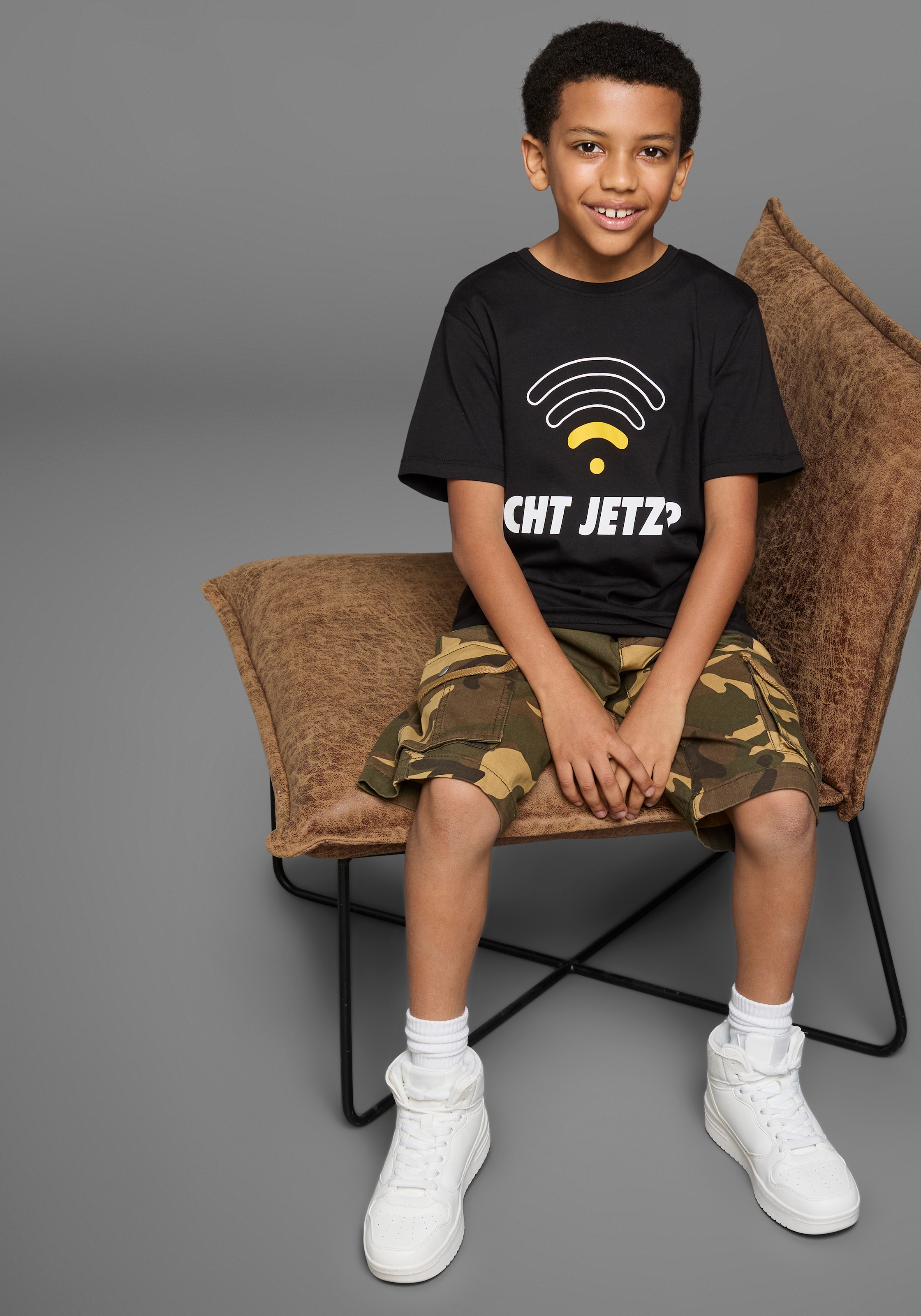 KIDSWORLD T-Shirt »ECHT JETZT?«, Kurzarm, Basic-Passform, bedruckt, Rundhalsausschnitt
