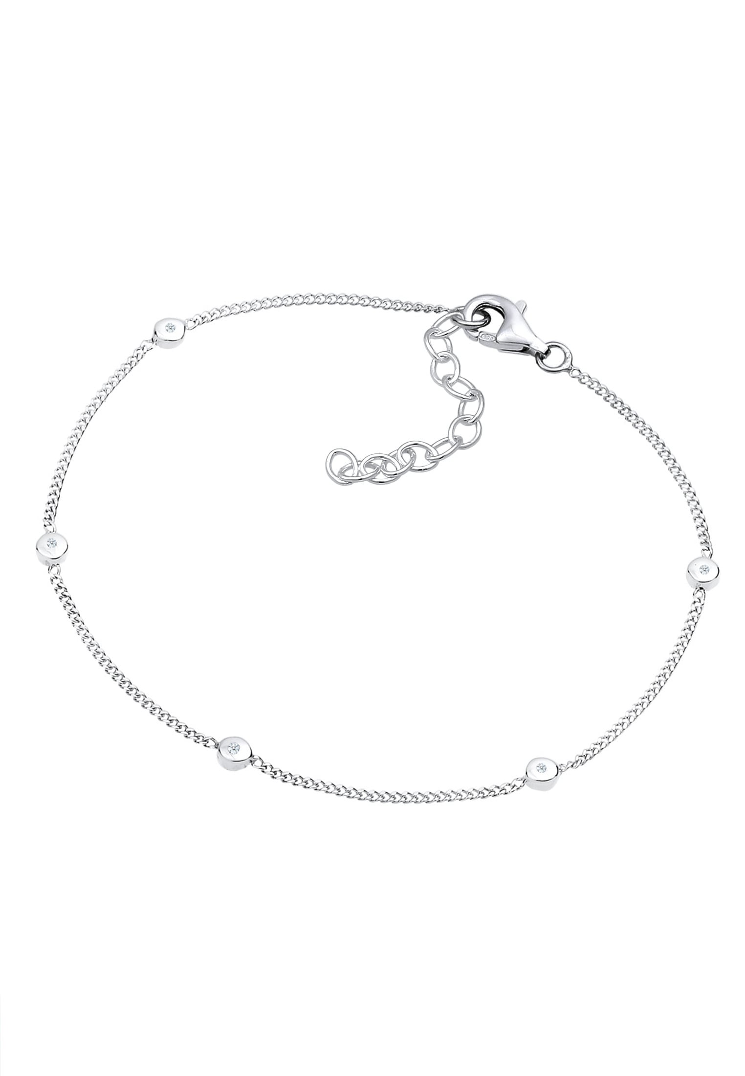 Elli DIAMONDS Armkette »Armband Diamant Weiß Brillantschliff (0.025 ct) 925 Sterling Silber«