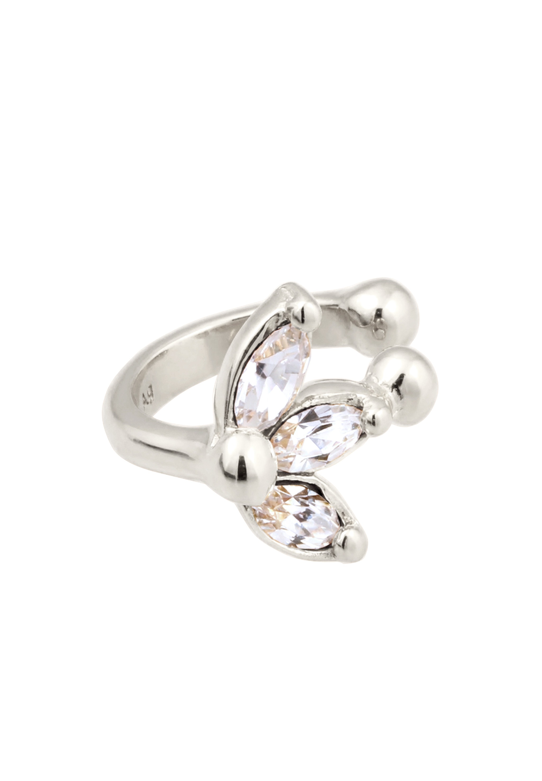Elli Ohrklemme »Ohrringe Earcuff Blume mit Kristallen von Swarovski 925 Sterling Silber«