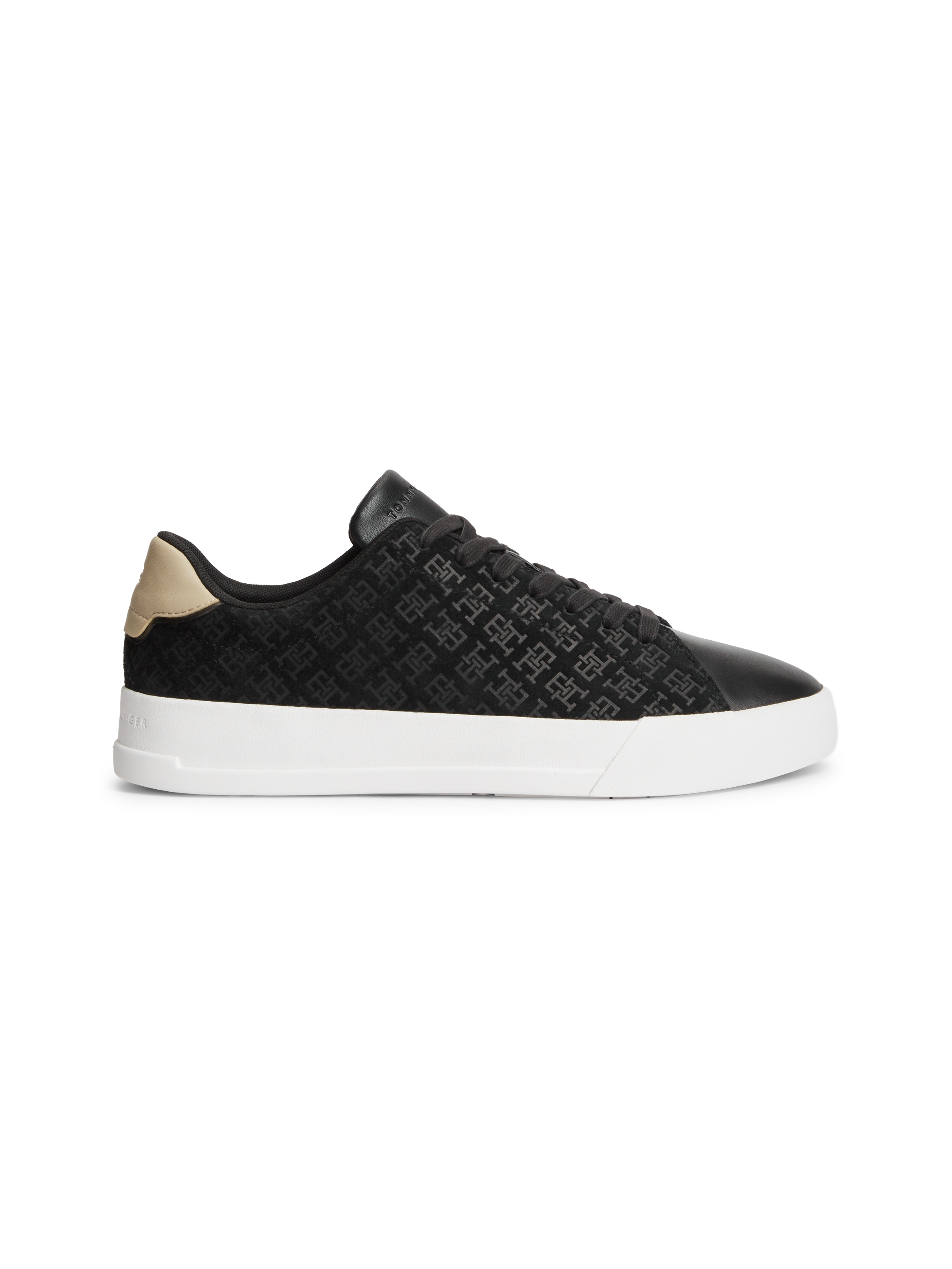 Tommy Hilfiger Sneaker »TH COURT LTH MIX  MONOGRAM«  Freizeitschuh, Halbschuh, Schnürer mit TH-Allover-Prägung