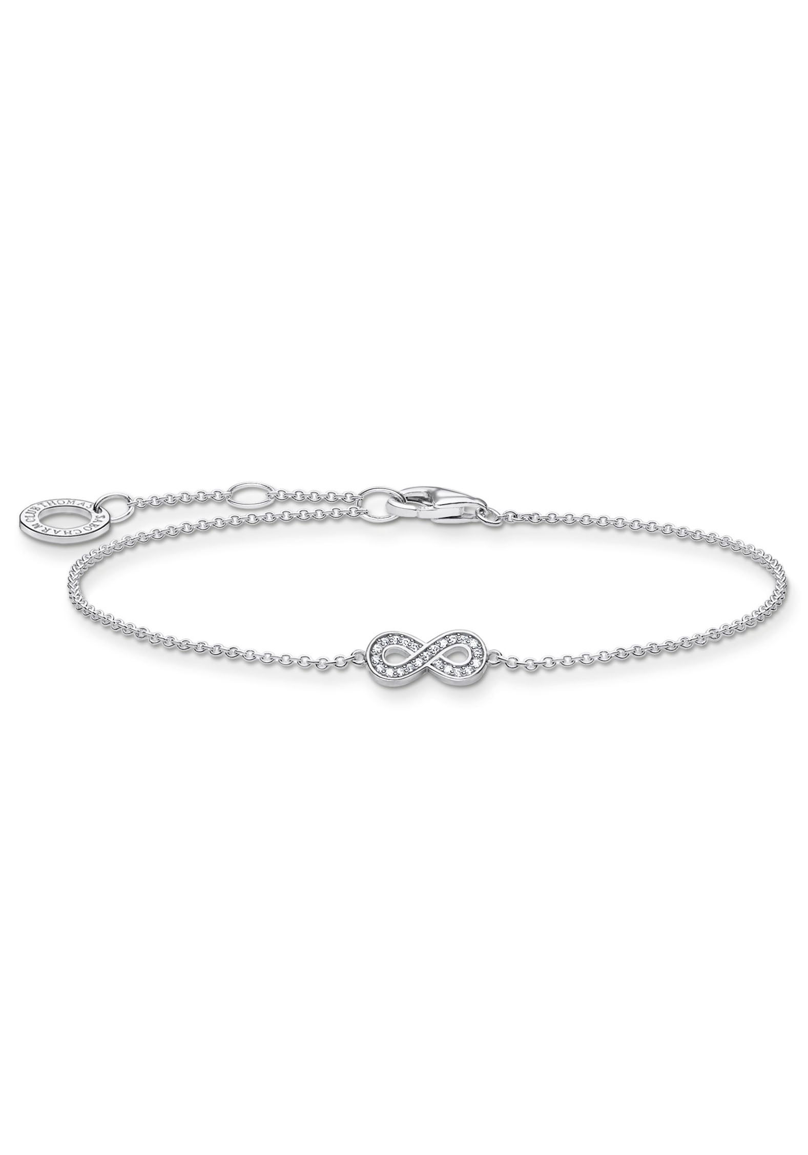 Armband »Infinity/Unendlichkeitsschleife silber, A2003-051-14-L19V«, mit Zirkonia...