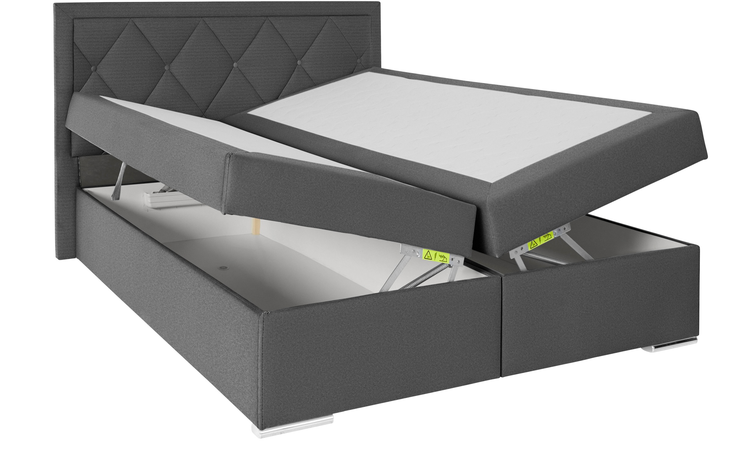 Leonique Boxbett »Alfie, Bestseller, wahlweise mit Bettkasten«, mit Knopfheftung im Kopfteil, H2, H3 und H4 wählbar