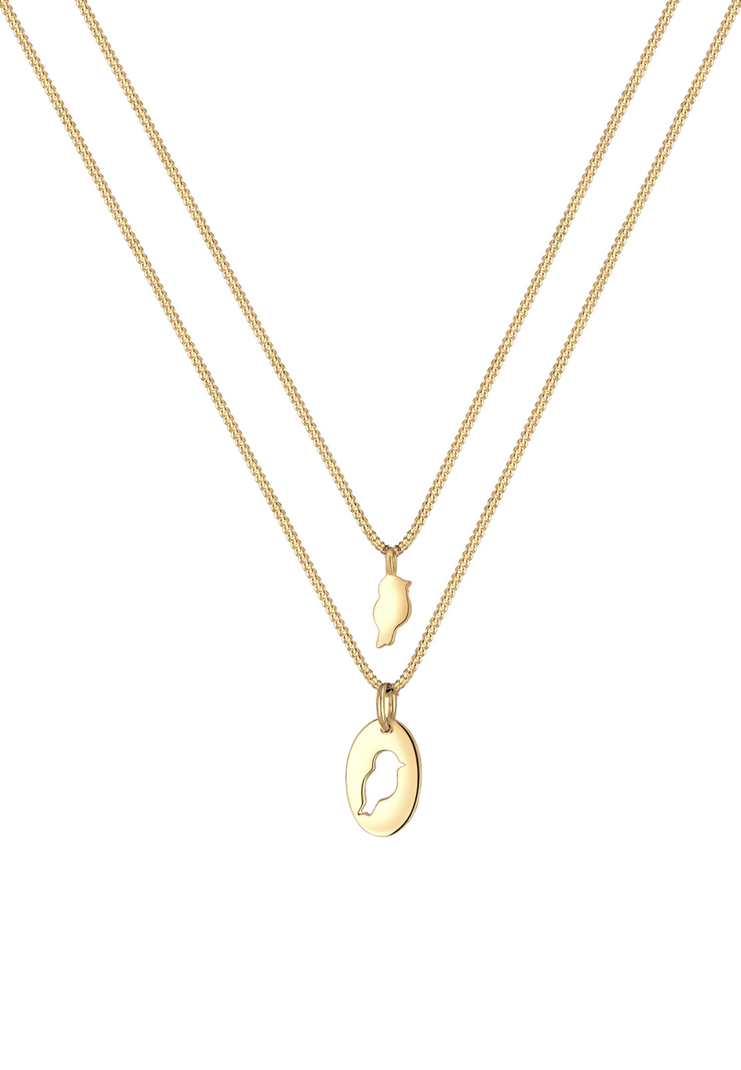Elli Ketten-Set »Halskette Mutter Kind Vogel Symbol 925 Sterling Silver«