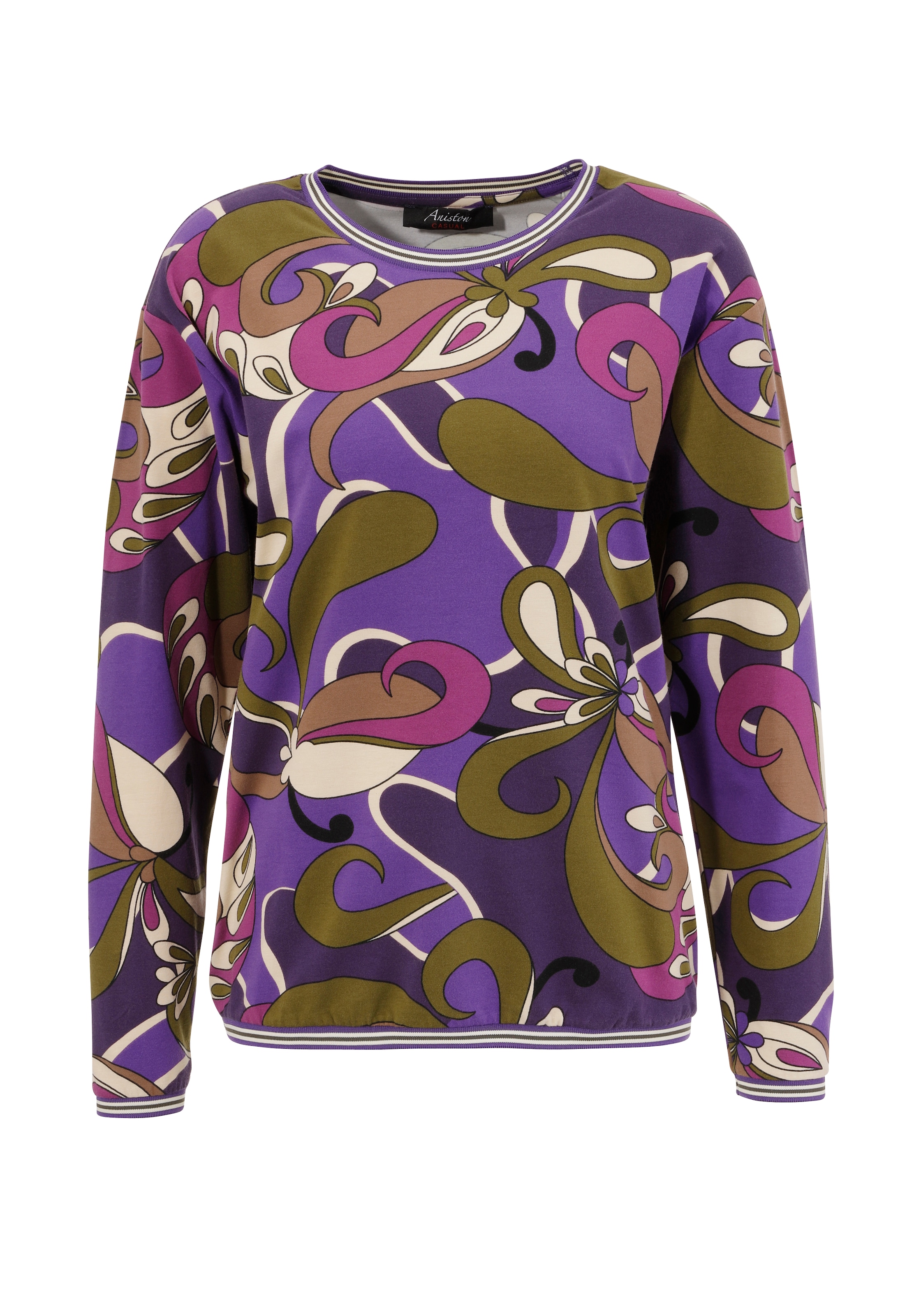 Aniston CASUAL Sweatshirt, mit extravaganten, grafischen Druck