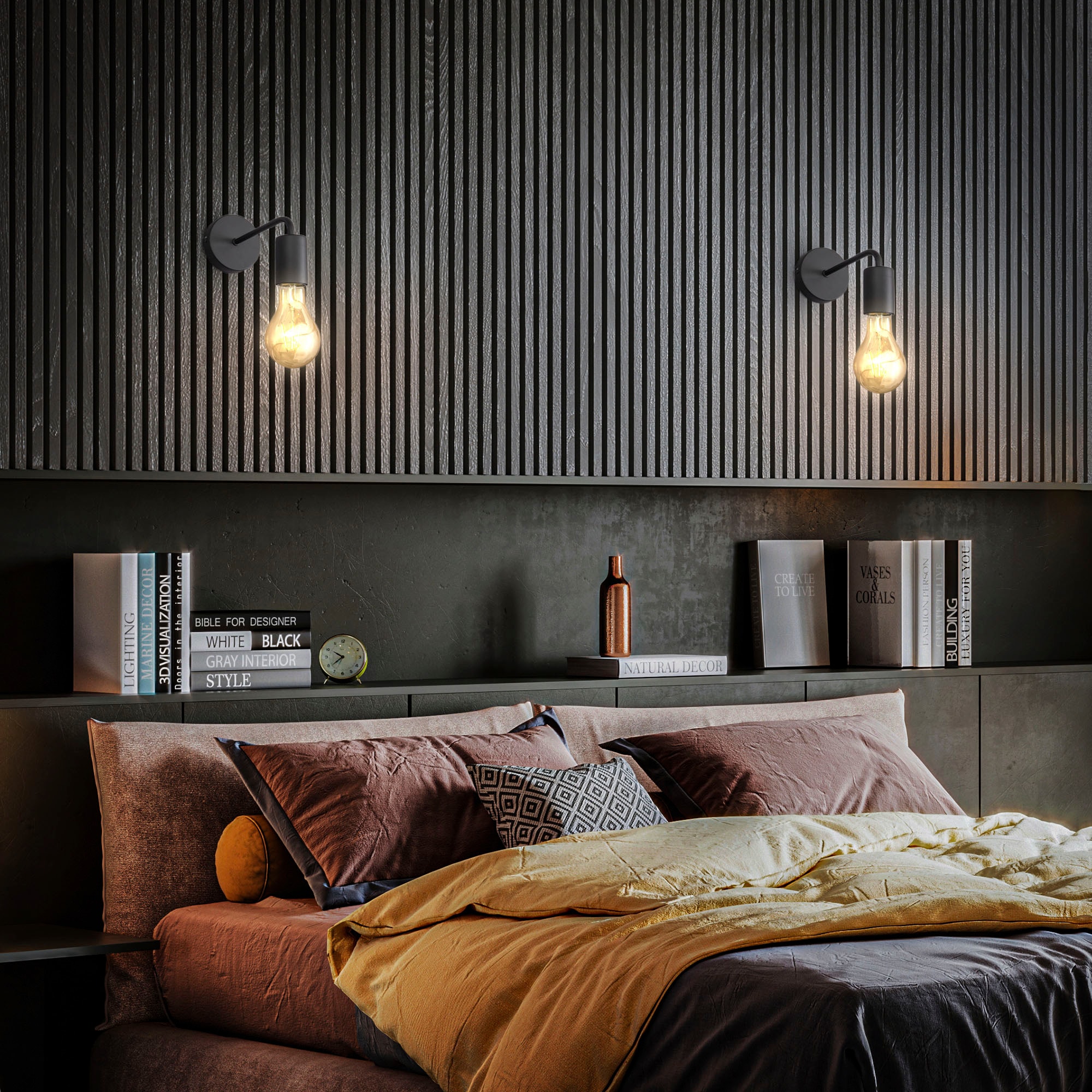 B.K.Licht LED-Leuchtmittel »BK_LM1404 LED Leuchtmittel 2er Set E27 A75« E27 2 Stk. Warmweiß 2.200 K Edison Vintage Glühbirne Filament